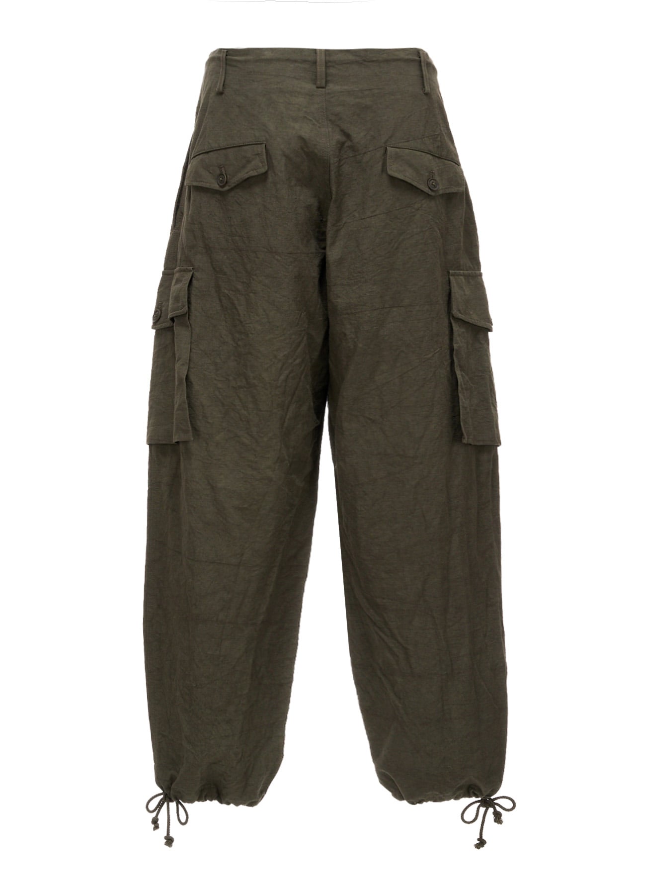 COTTON LINEN TWILL 2-TUCK CARGO PANTS