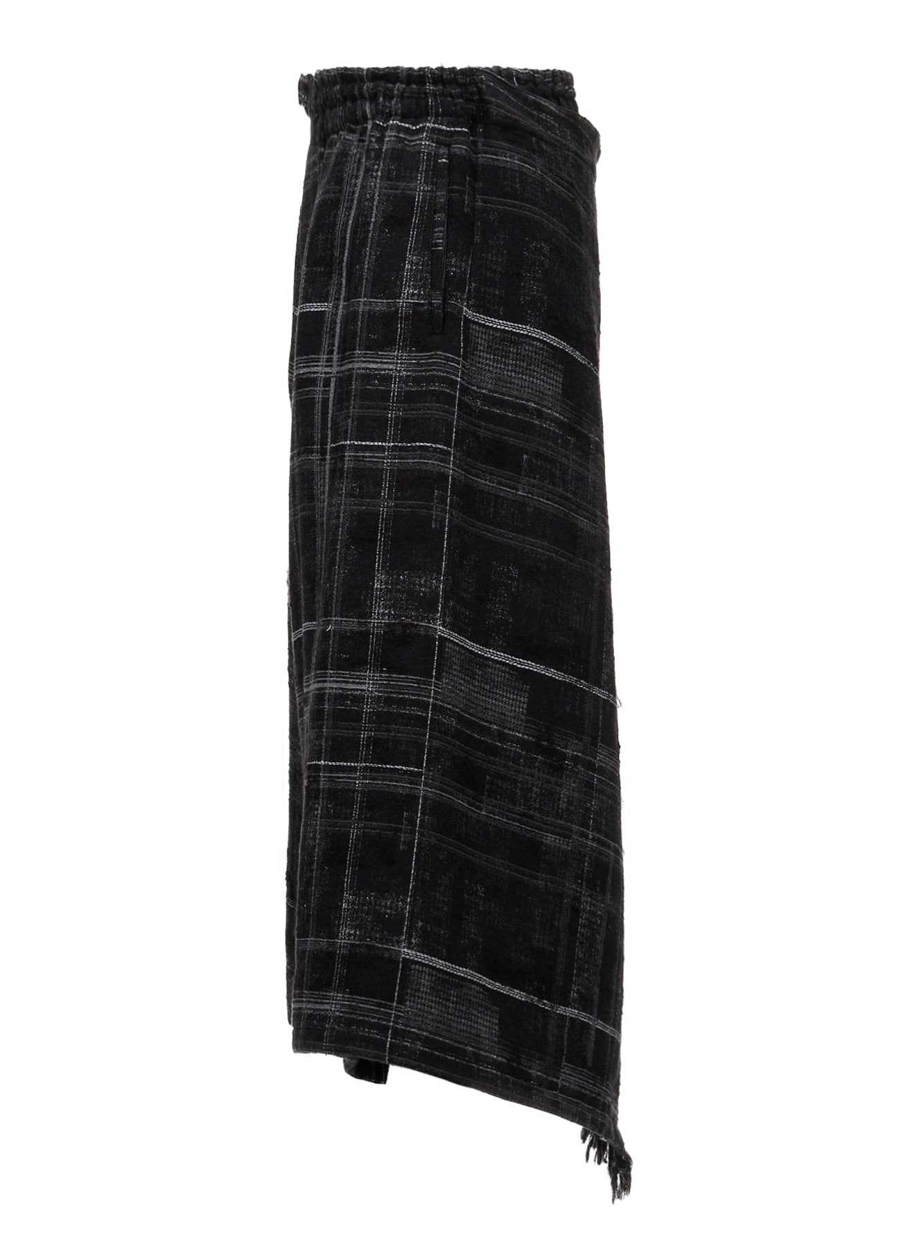 CHECK JACQUARD BACK-WRAP PANTS