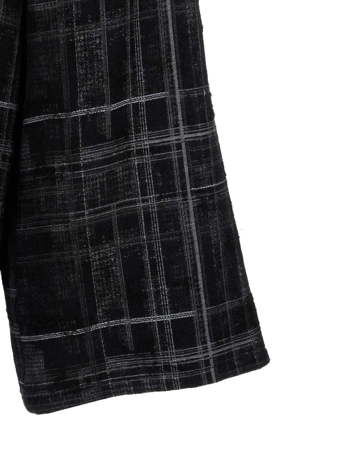 CHECK JACQUARD BACK-WRAP PANTS