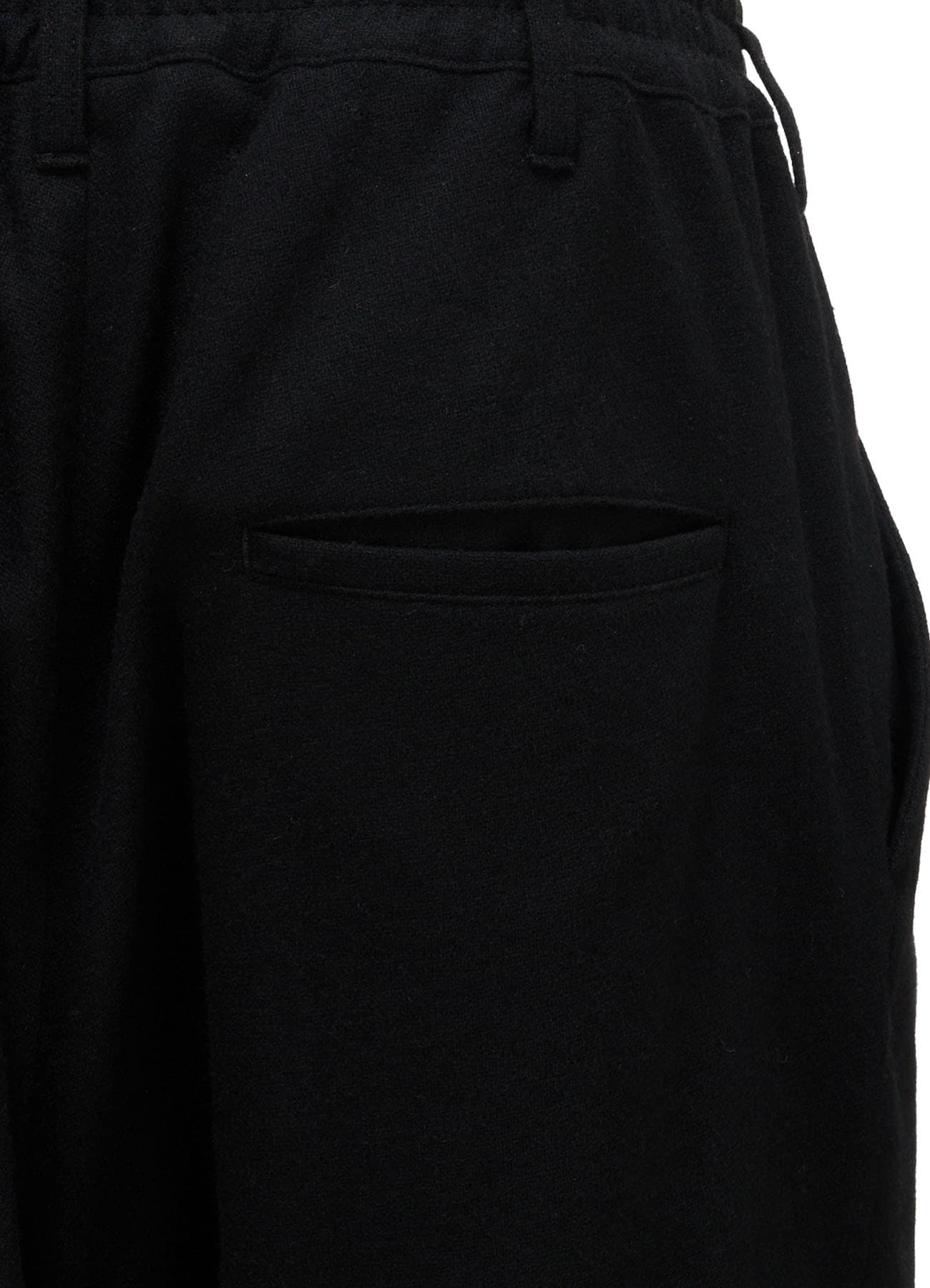 ECO WOOL PLAIN WEAVE WRAP PANTS WITH DECORATIVE STITCHING