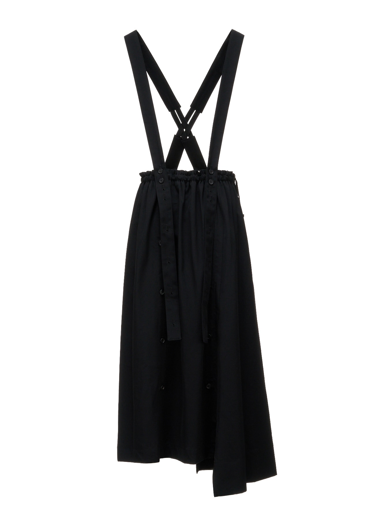 WOOL GABARDINE SUSPENDER SKIRT