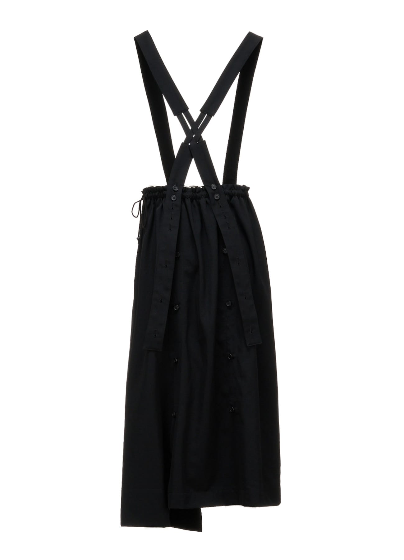 WOOL GABARDINE SUSPENDER SKIRT