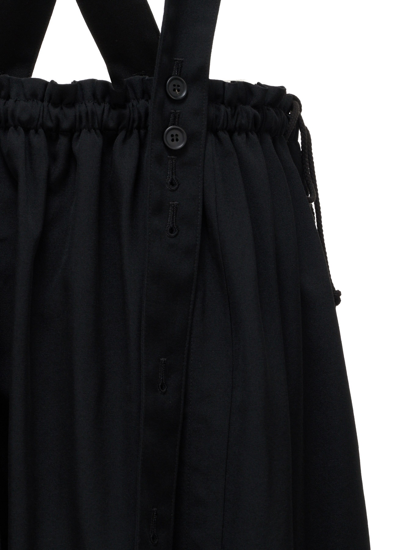 WOOL GABARDINE SUSPENDER SKIRT