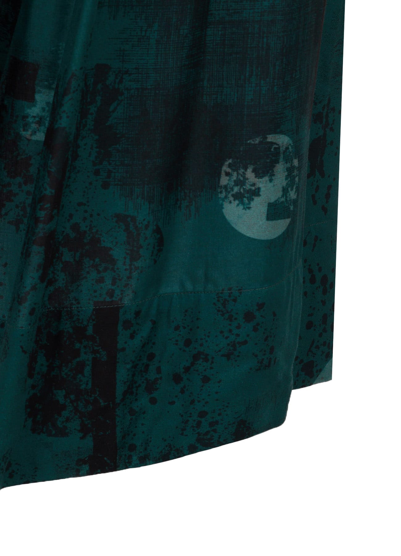 EMERALD PRINTED RAYON DRAWSTRING SKIRT