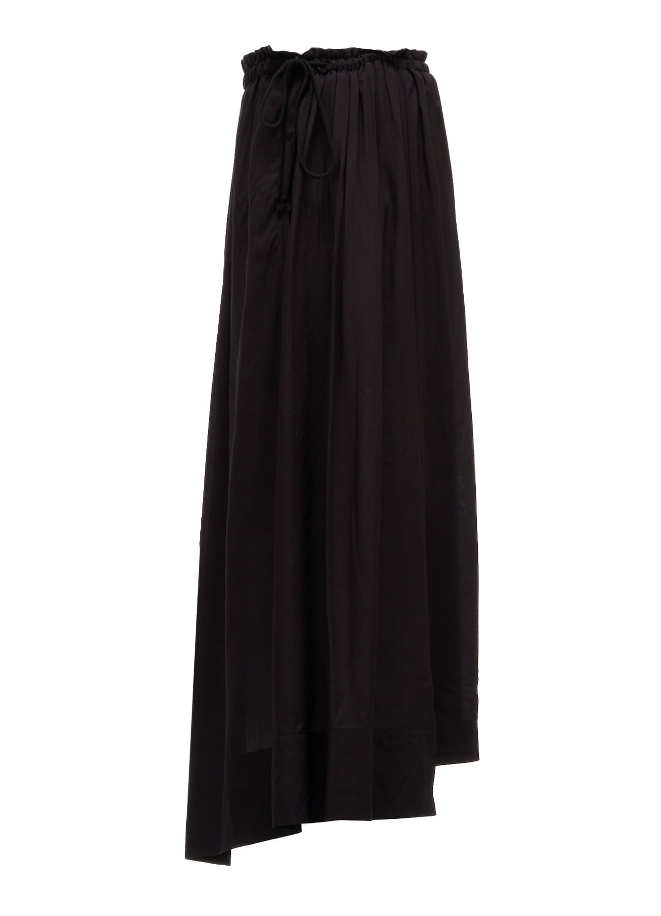 PATCHWORK FLOWER PRINT RAYON WAIST DRAWSTRING SKIRT