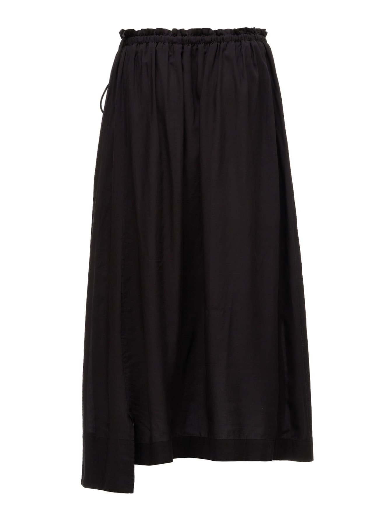 PATCHWORK FLOWER PRINT RAYON WAIST DRAWSTRING SKIRT