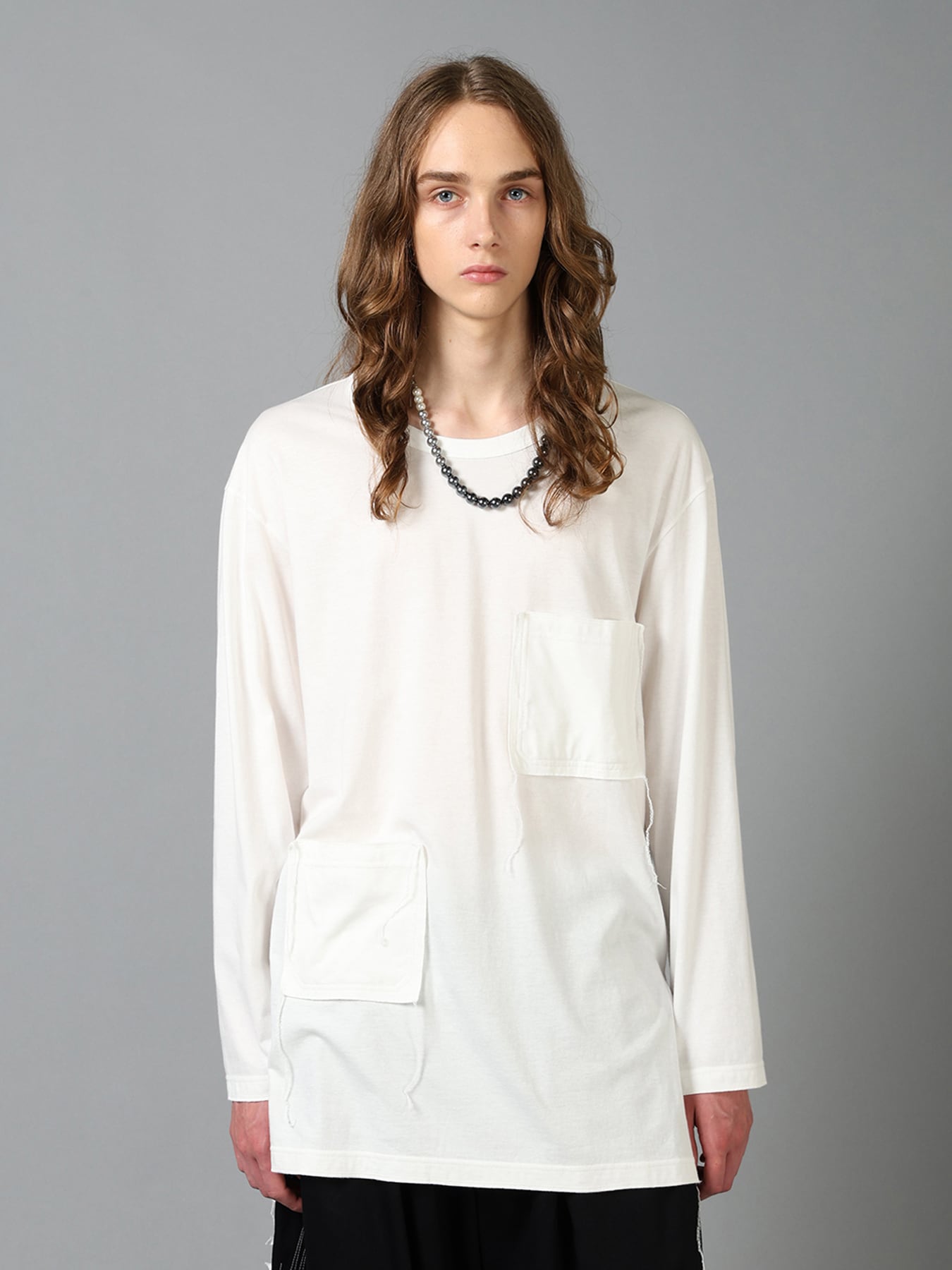 30/COTTON JERSEY T-SHIRT WITH 2 PATCH POCKETS