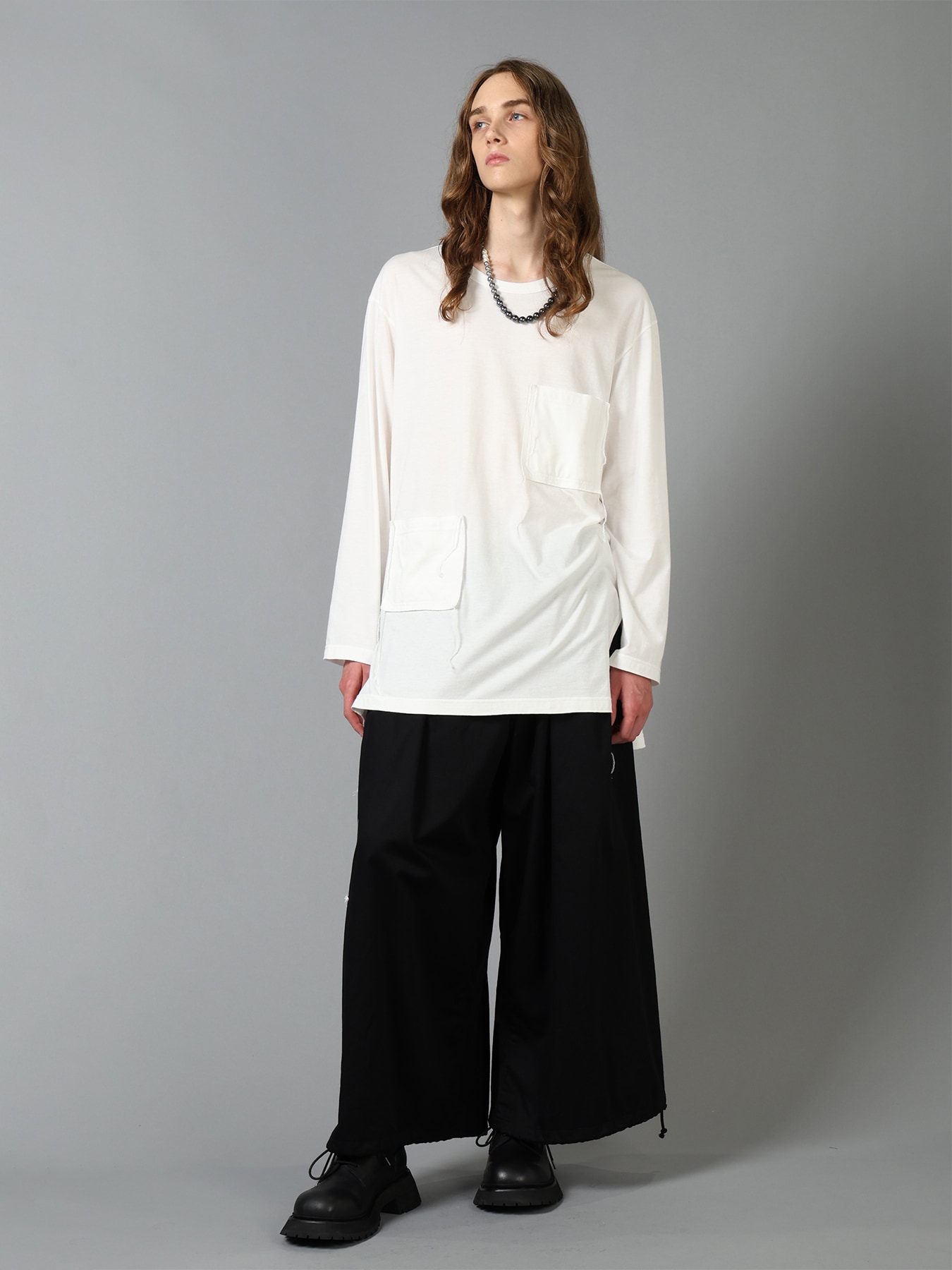 30/COTTON JERSEY T-SHIRT WITH 2 PATCH POCKETS