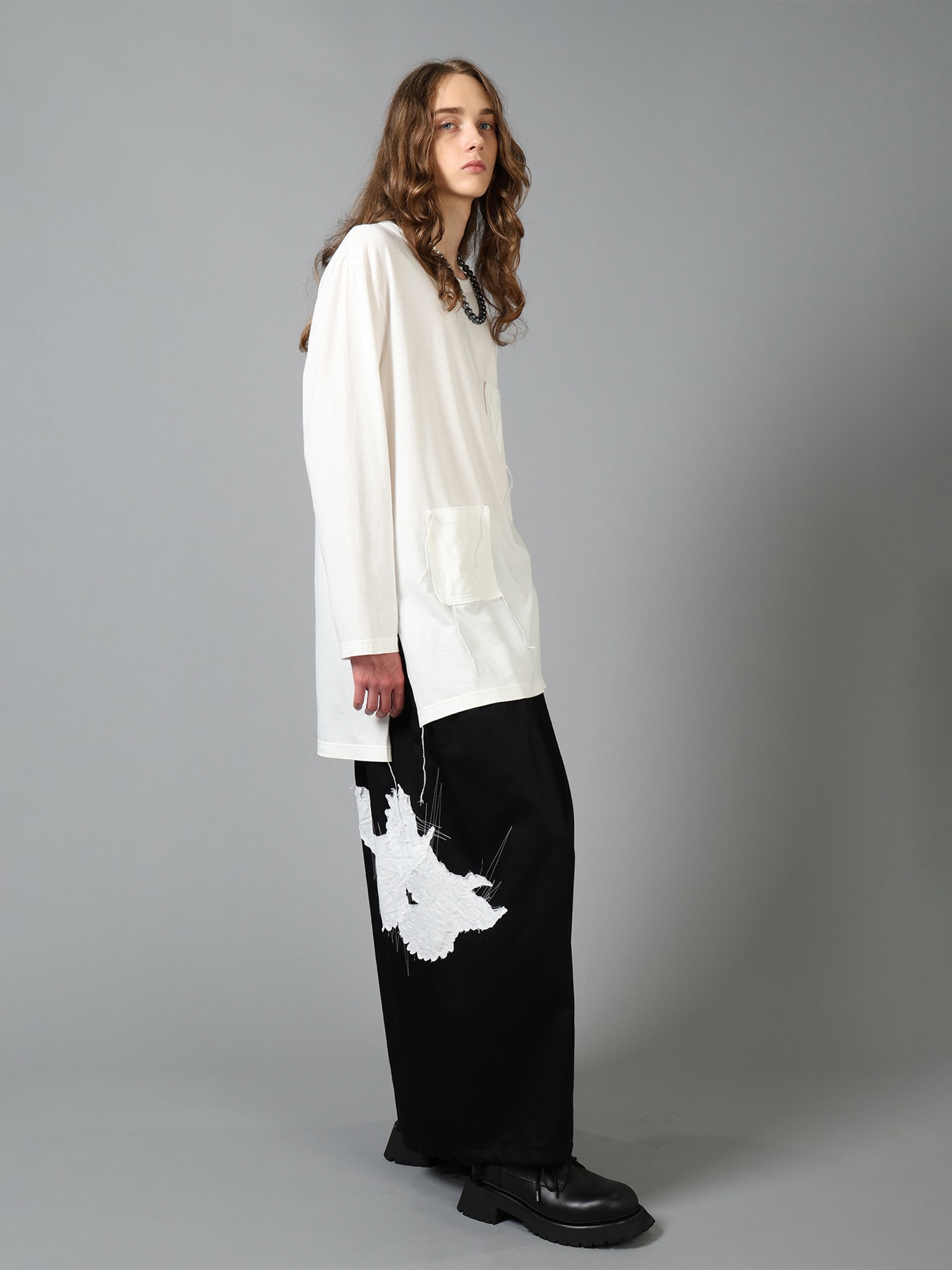 30/COTTON JERSEY T-SHIRT WITH 2 PATCH POCKETS