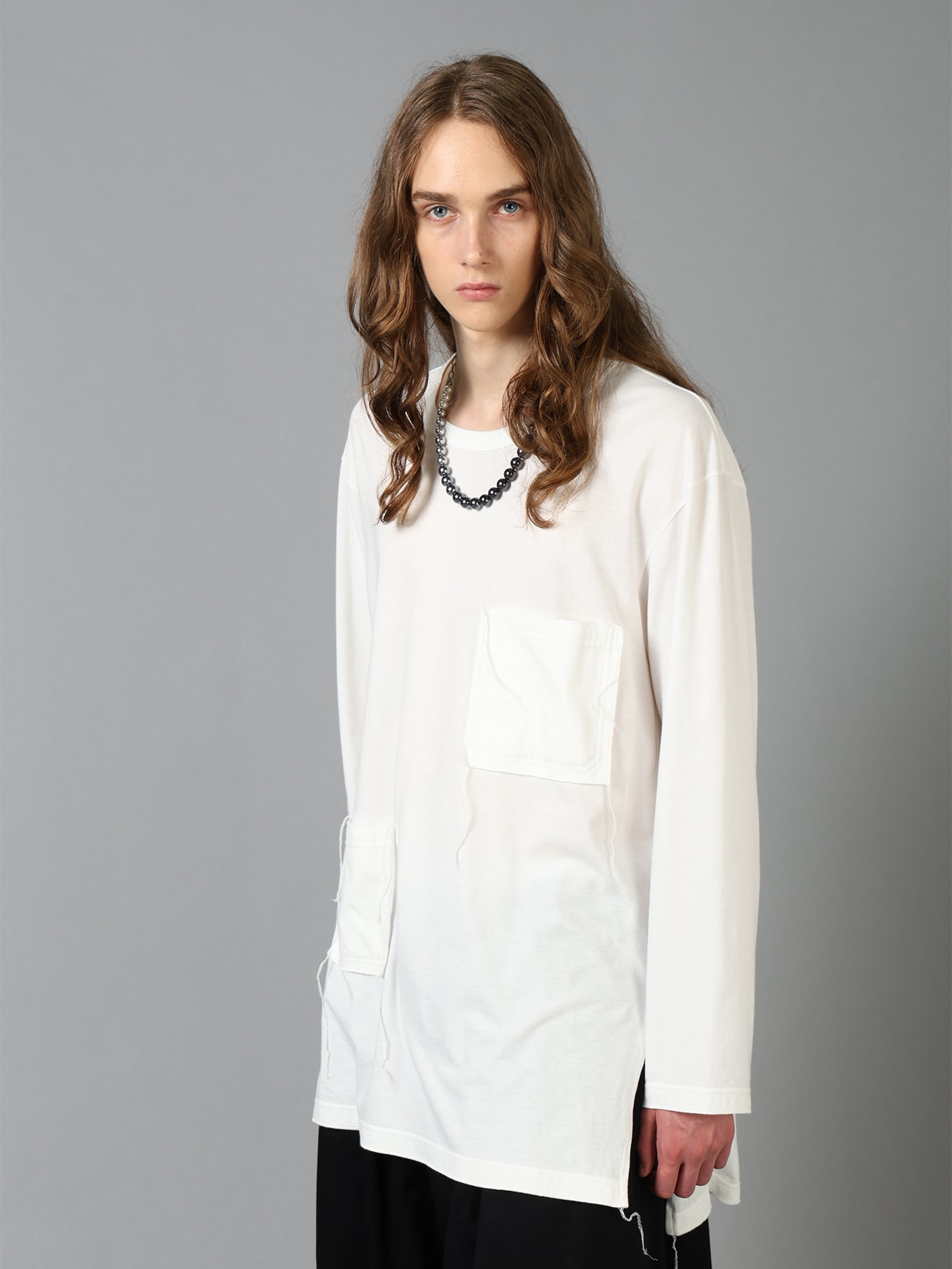 30/COTTON JERSEY T-SHIRT WITH 2 PATCH POCKETS