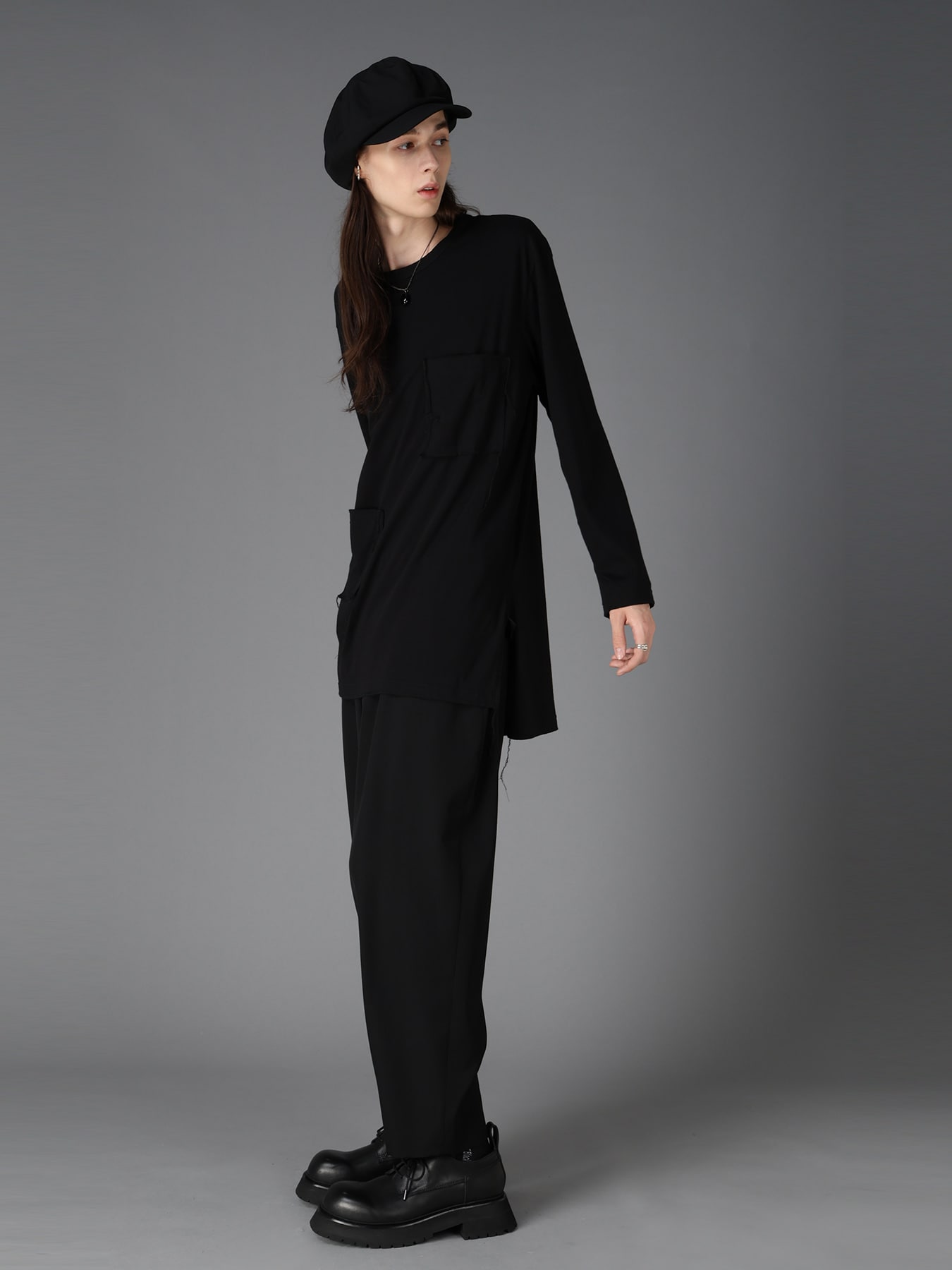 30/COTTON JERSEY T-SHIRT WITH 2 PATCH POCKETS