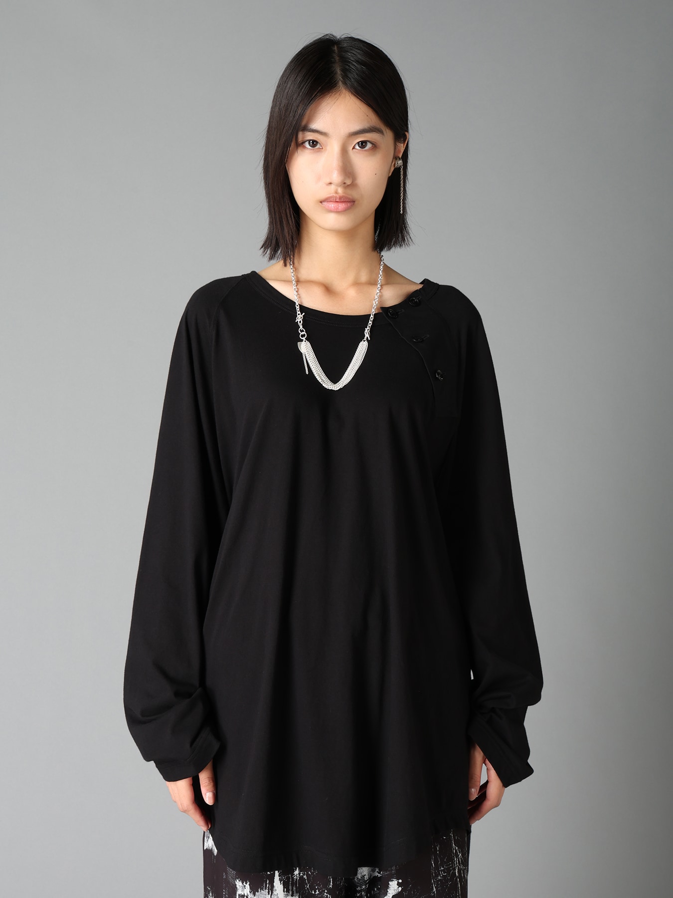 30/COTTON JERSEY RAGLAN SEAM HENLEY T-SHIRT