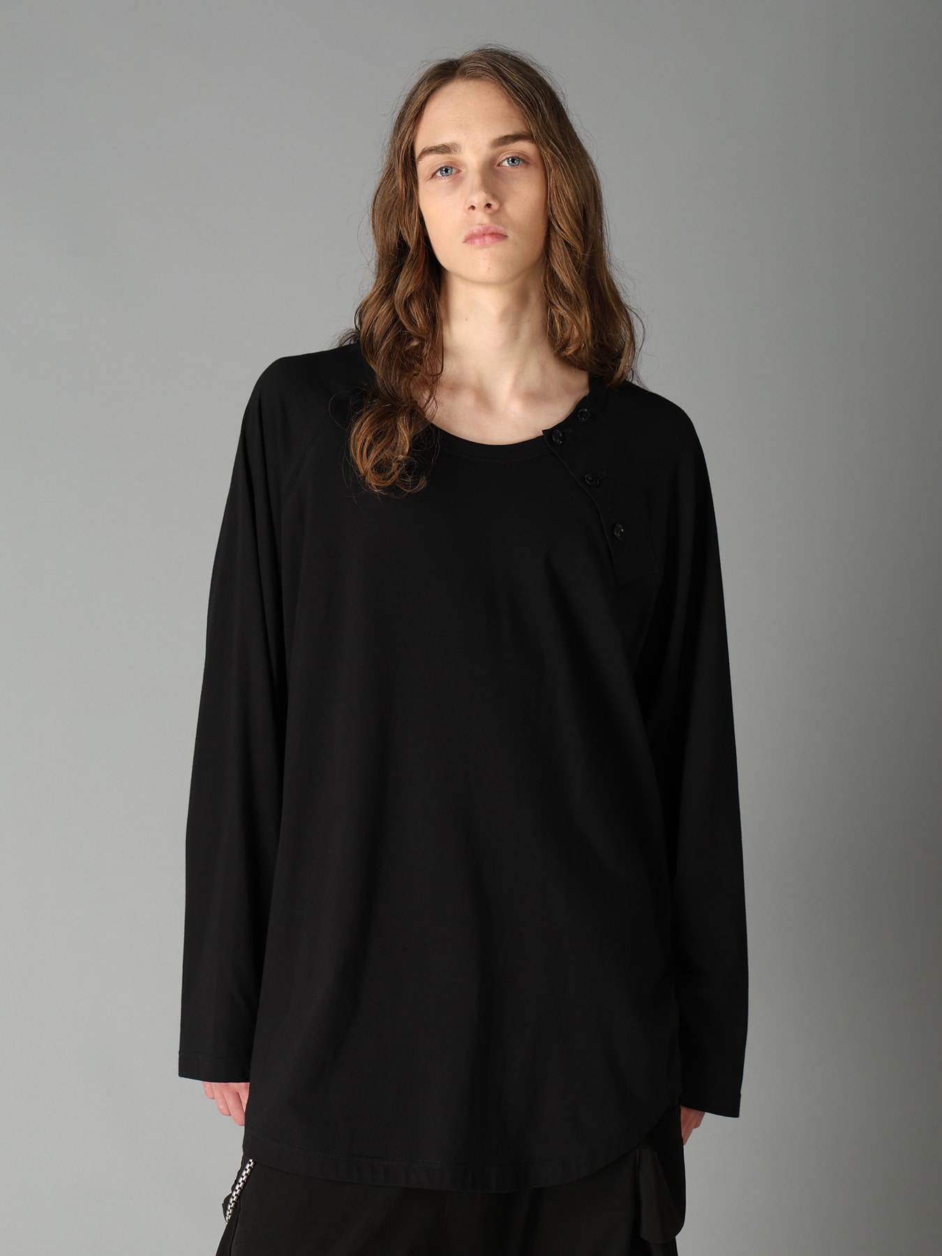 30/COTTON JERSEY RAGLAN SEAM HENLEY T-SHIRT