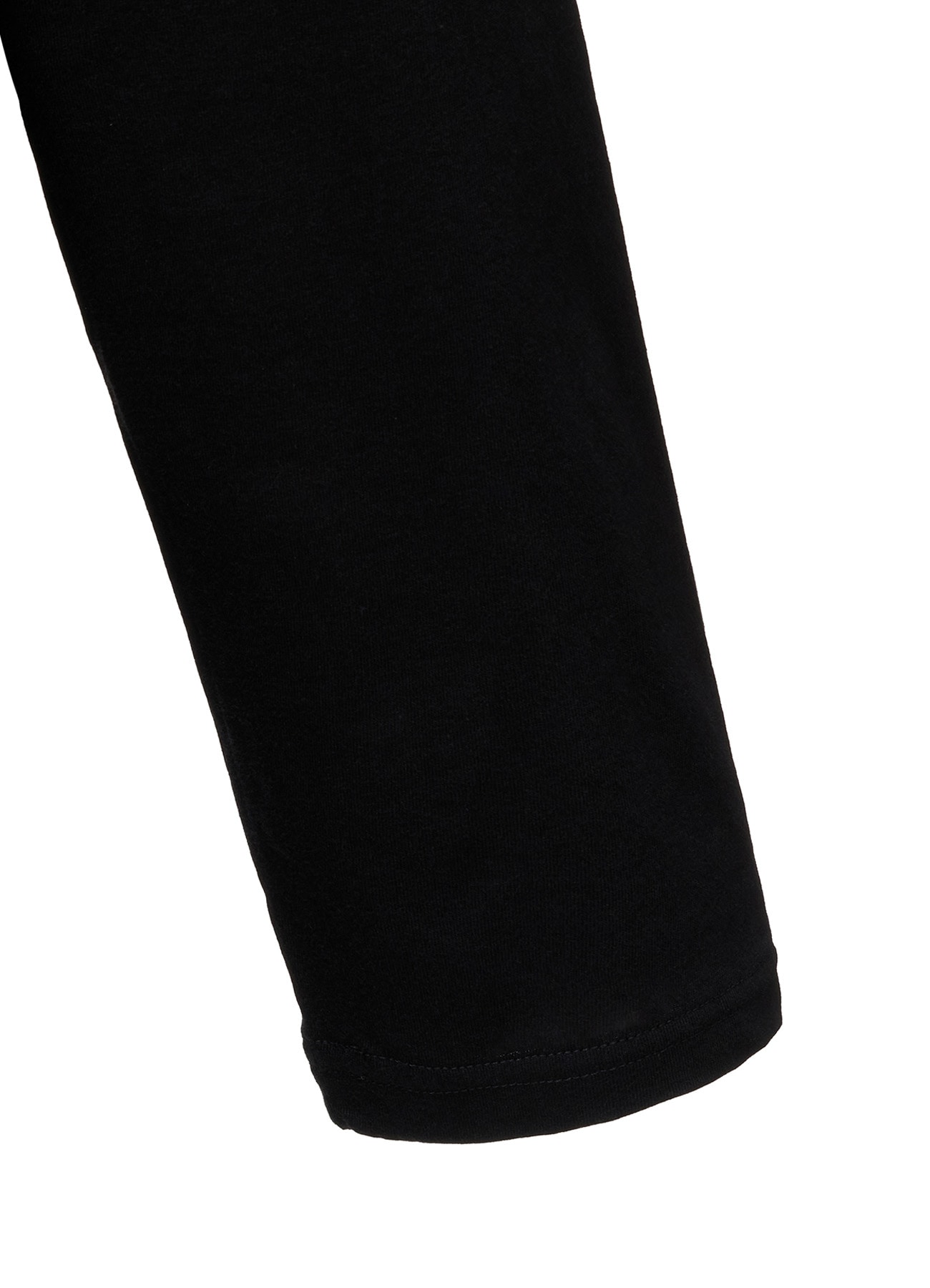 COTTON JERSEY FABRIC SWITCH L/S DRAPED T-SHIRT