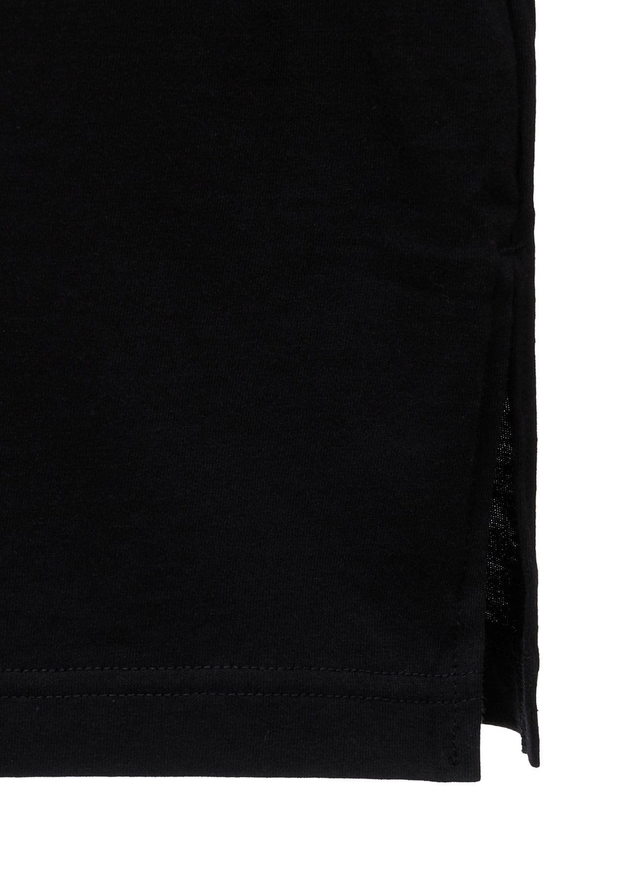 COTTON JERSEY FABRIC SWITCH L/S DRAPED T-SHIRT