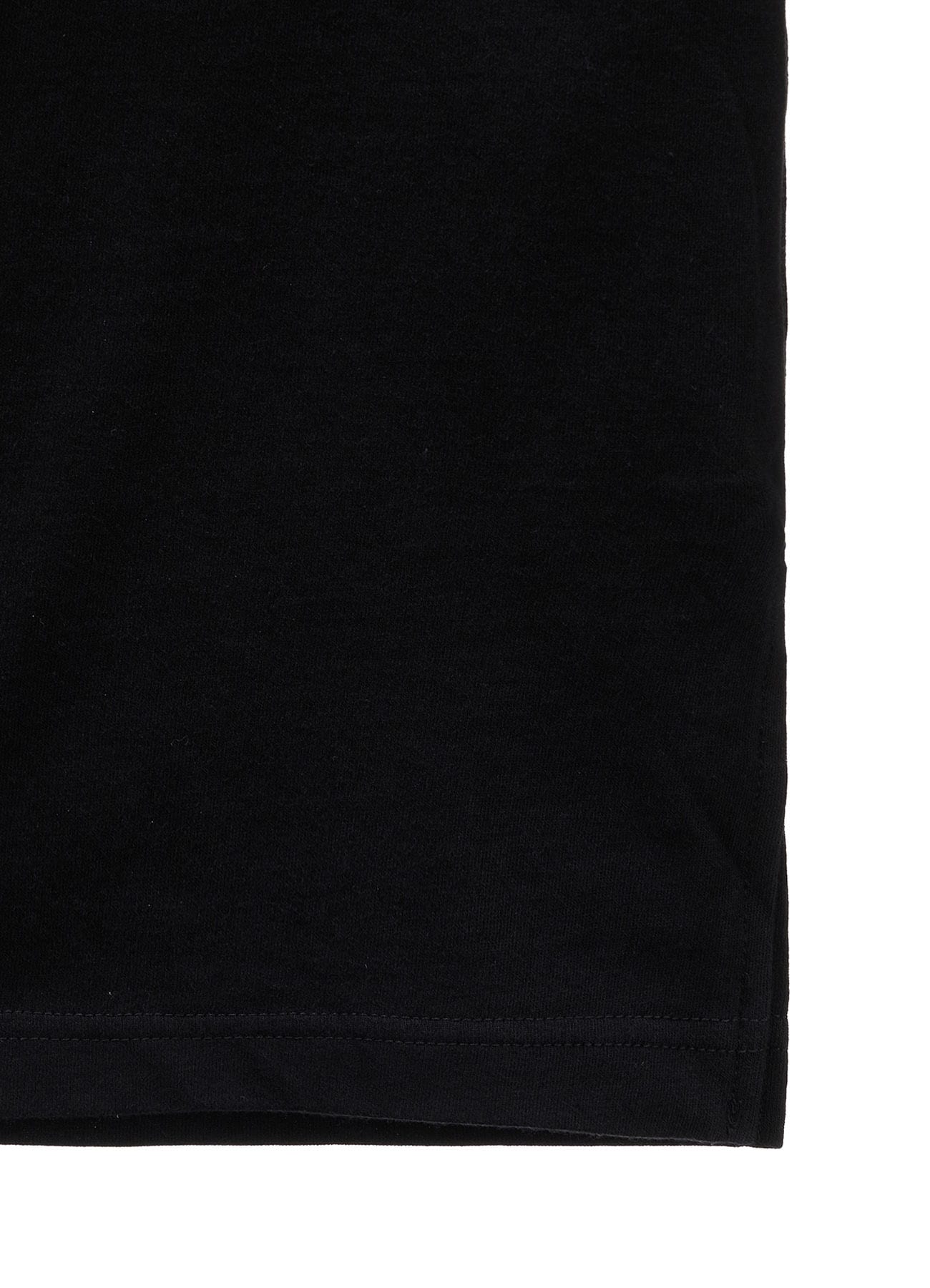 COTTON JERSEY FABRIC SWITCH L/S DRAPED T-SHIRT
