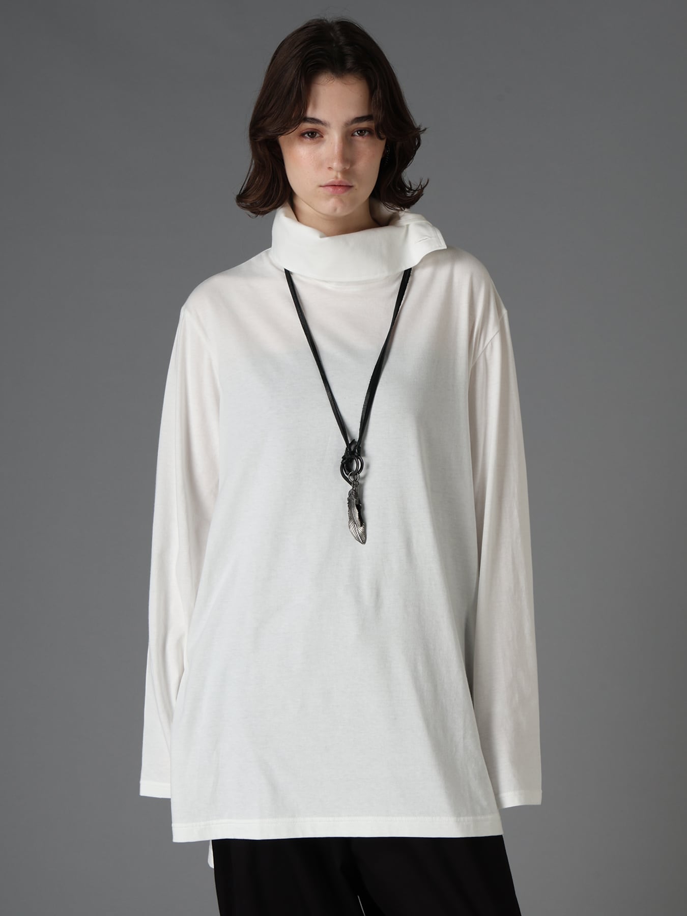 30/COTTON JERSEY TURTLE NECK LONG T-SHIRT