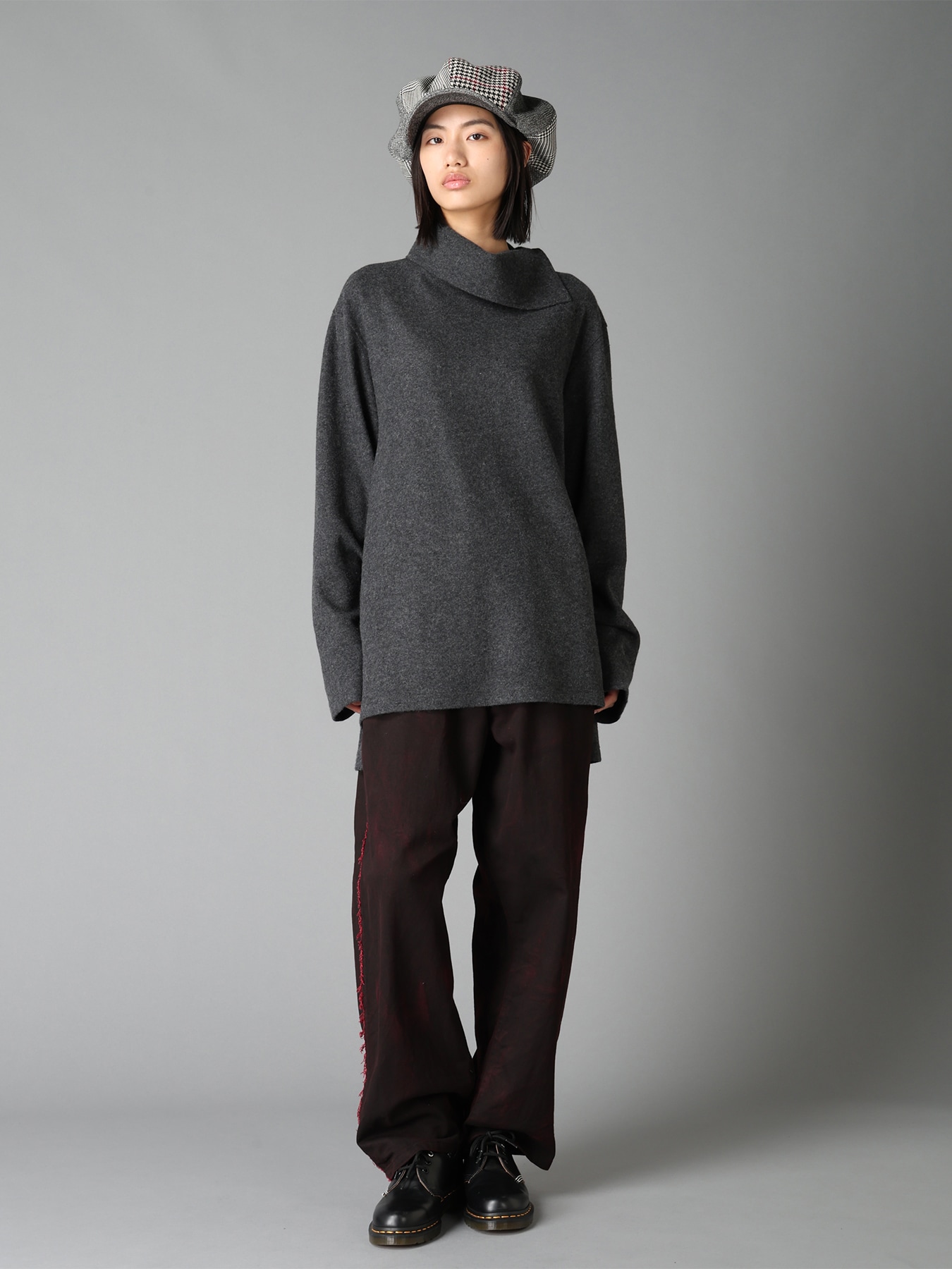 AIRY WOOL BLEND JERSEY TURTLENECK T-SHIRT