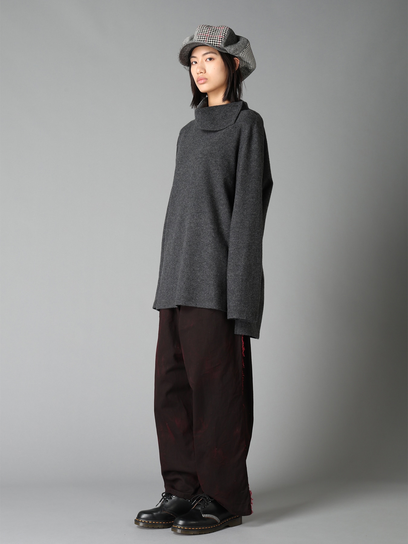 AIRY WOOL BLEND JERSEY TURTLENECK T-SHIRT