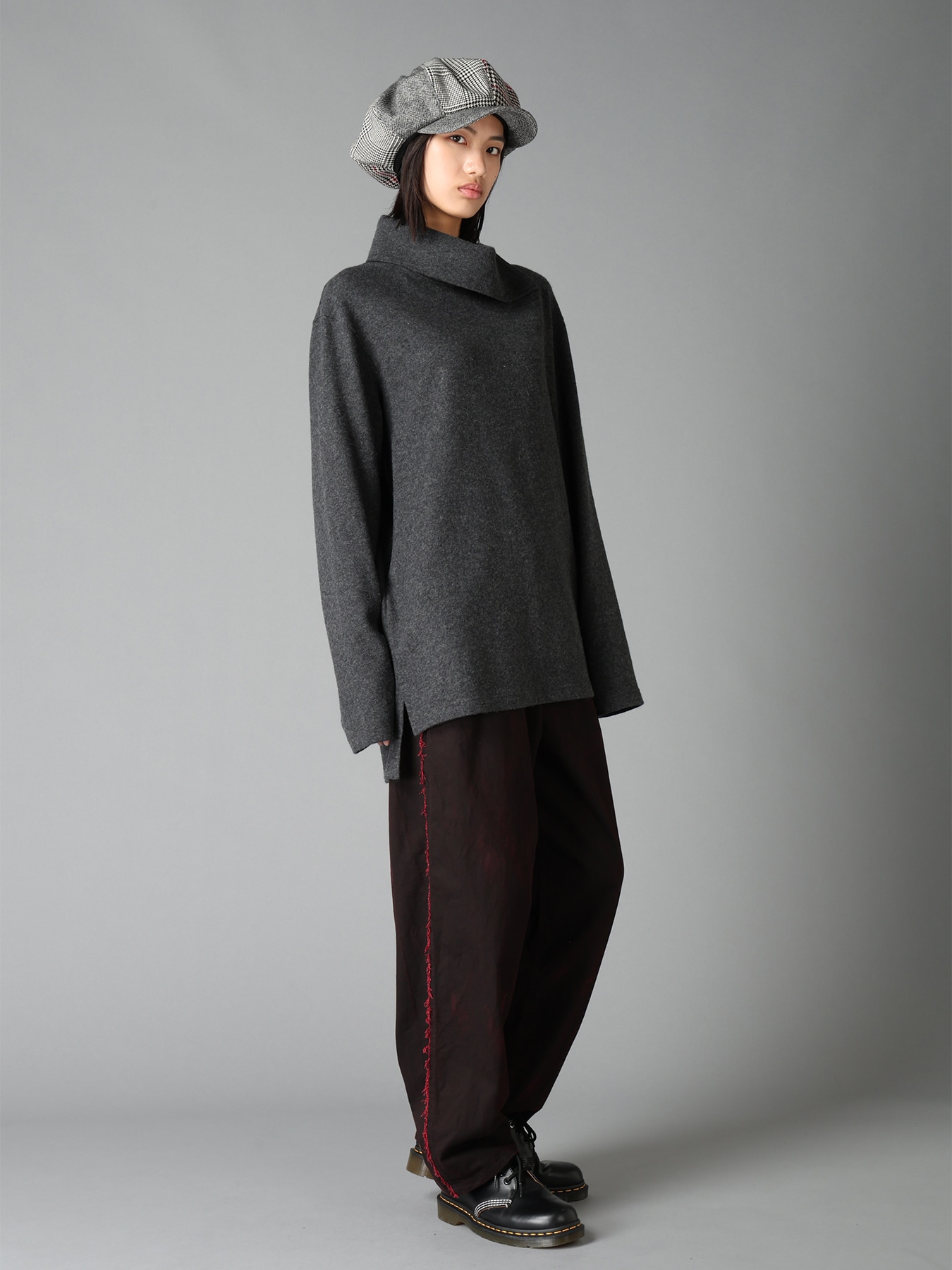 AIRY WOOL BLEND JERSEY TURTLENECK T-SHIRT