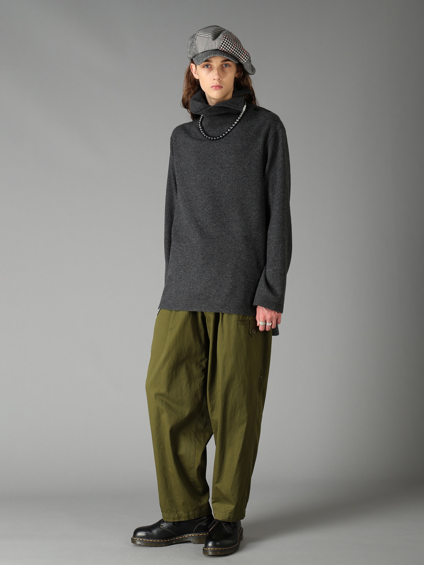 AIRY WOOL BLEND JERSEY TURTLENECK T-SHIRT