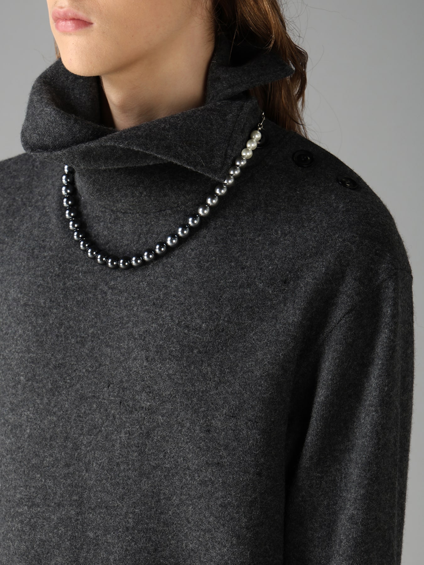 AIRY WOOL BLEND JERSEY TURTLENECK T-SHIRT