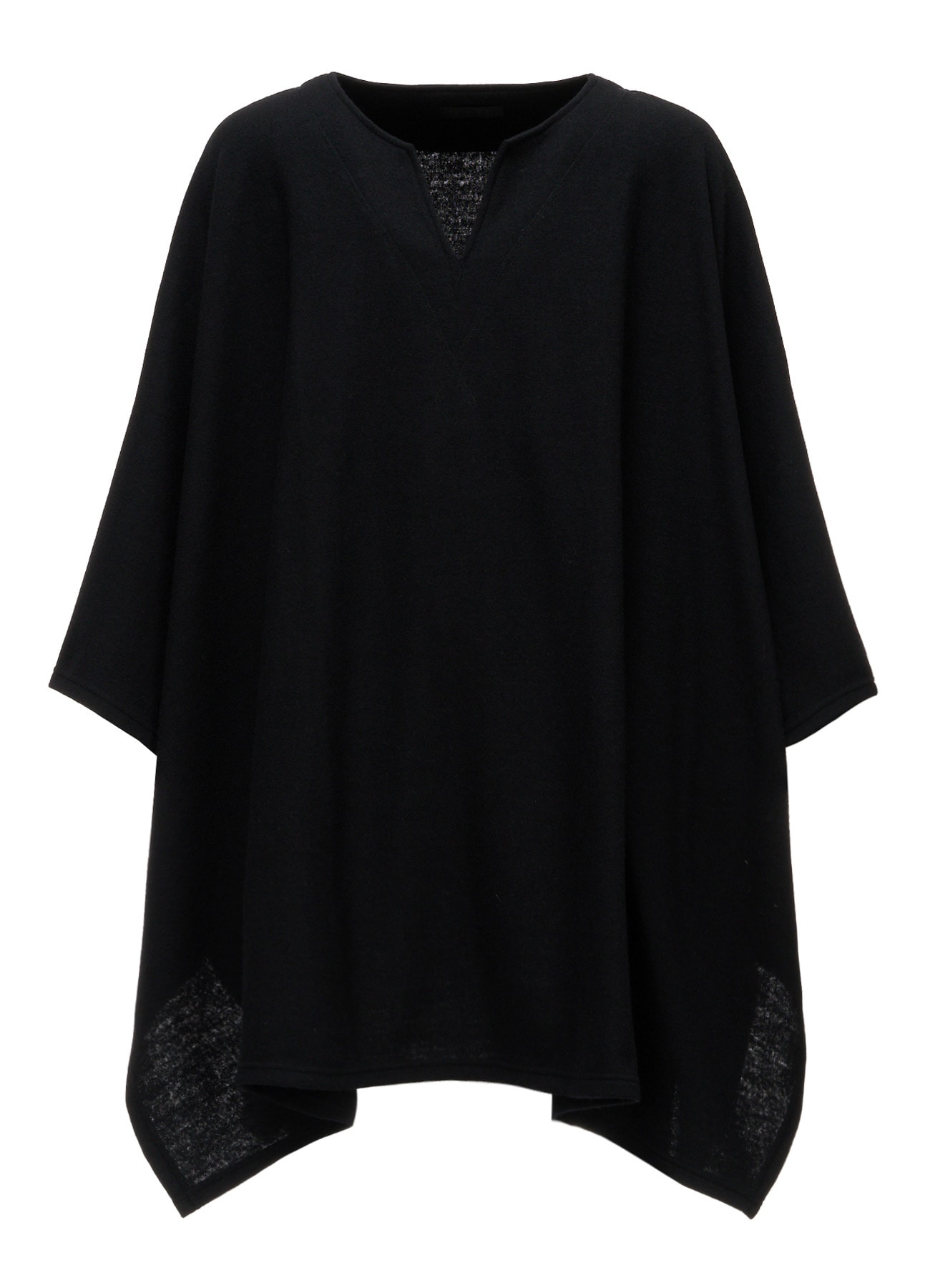 AIRY WOOL BLEND JERSEY CAPE SILHOUETTE CUTSEW TOP