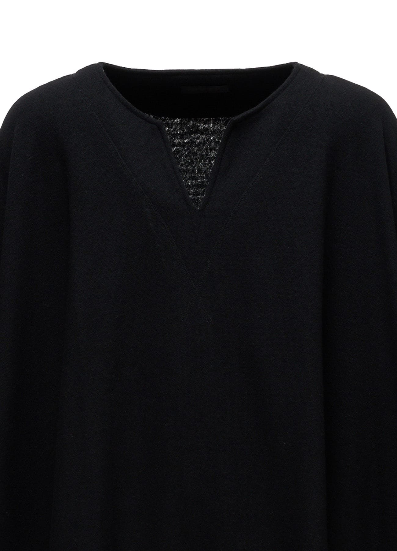 AIRY WOOL BLEND JERSEY CAPE SILHOUETTE CUTSEW TOP