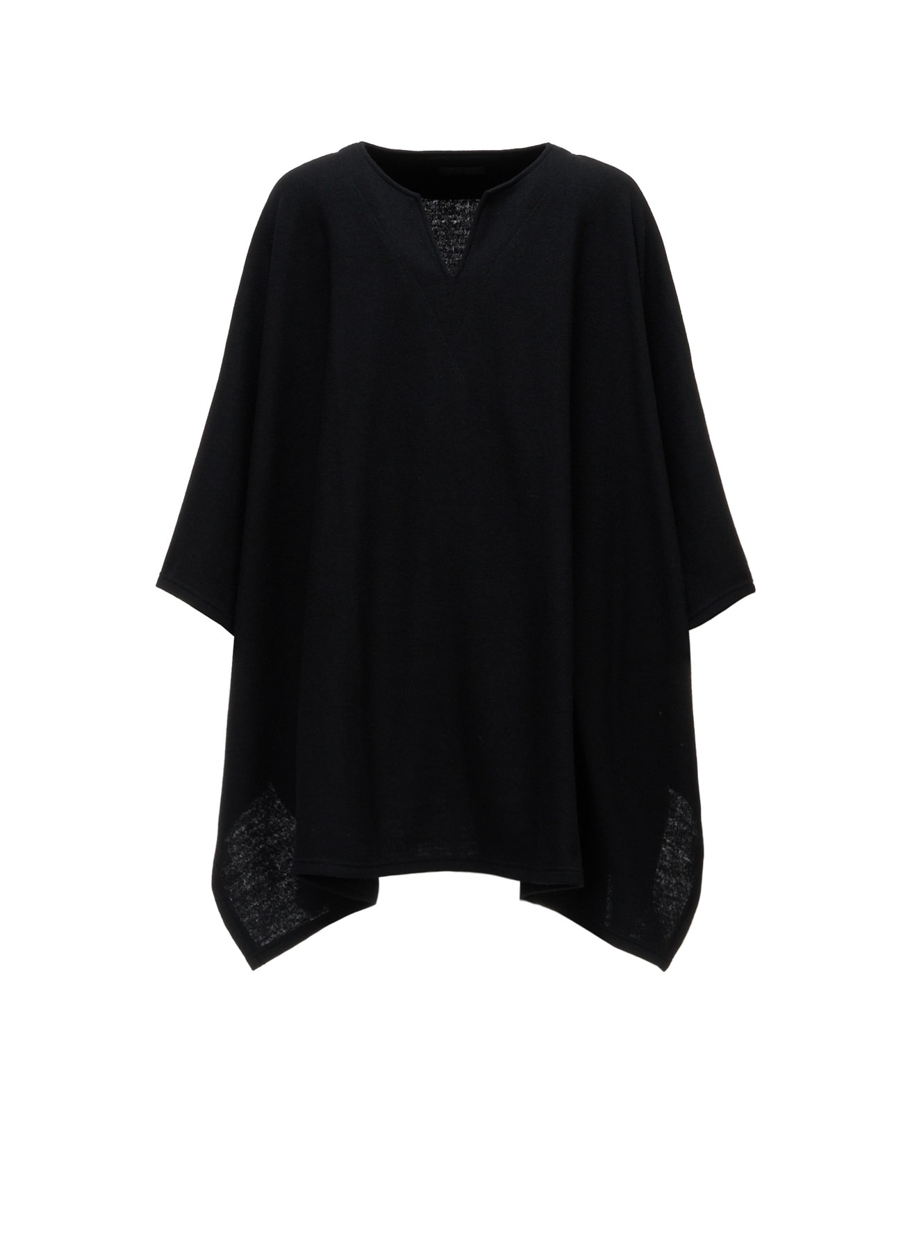 AIRY WOOL BLEND JERSEY CAPE SILHOUETTE CUTSEW TOP