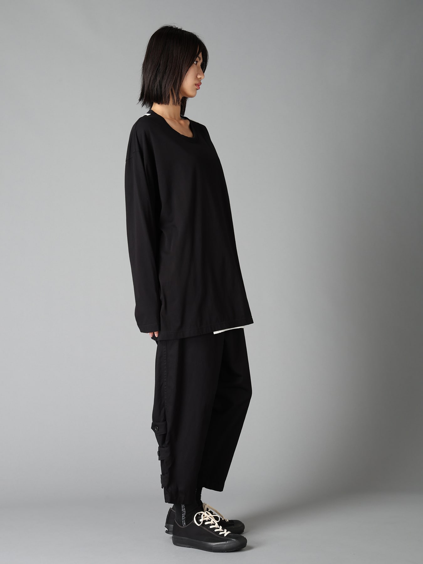 COTTON JERSEY FABRIC LAYERED T-SHIRT