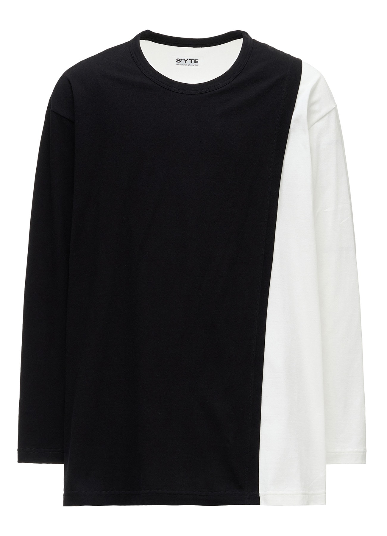COTTON JERSEY FABRIC LAYERED T-SHIRT