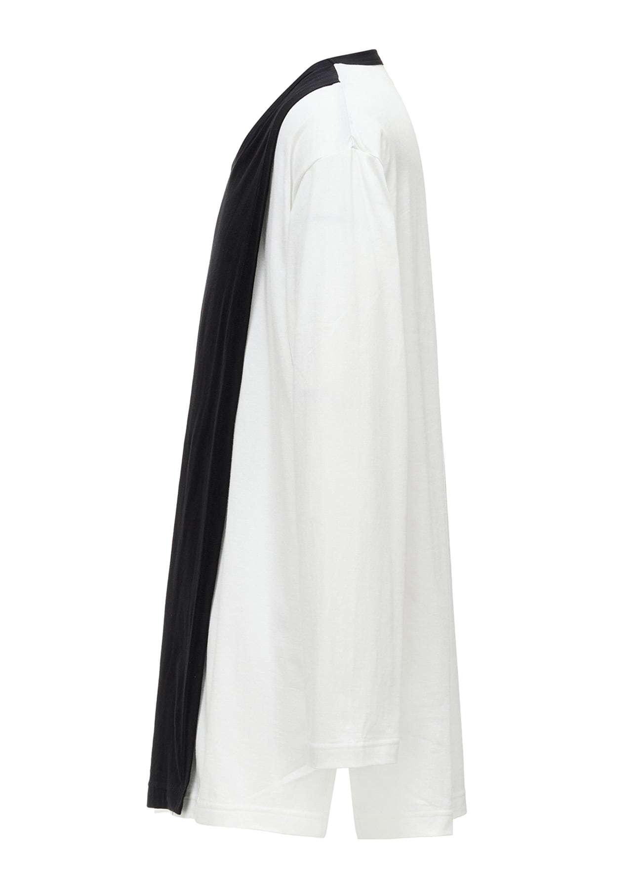 COTTON JERSEY FABRIC LAYERED T-SHIRT