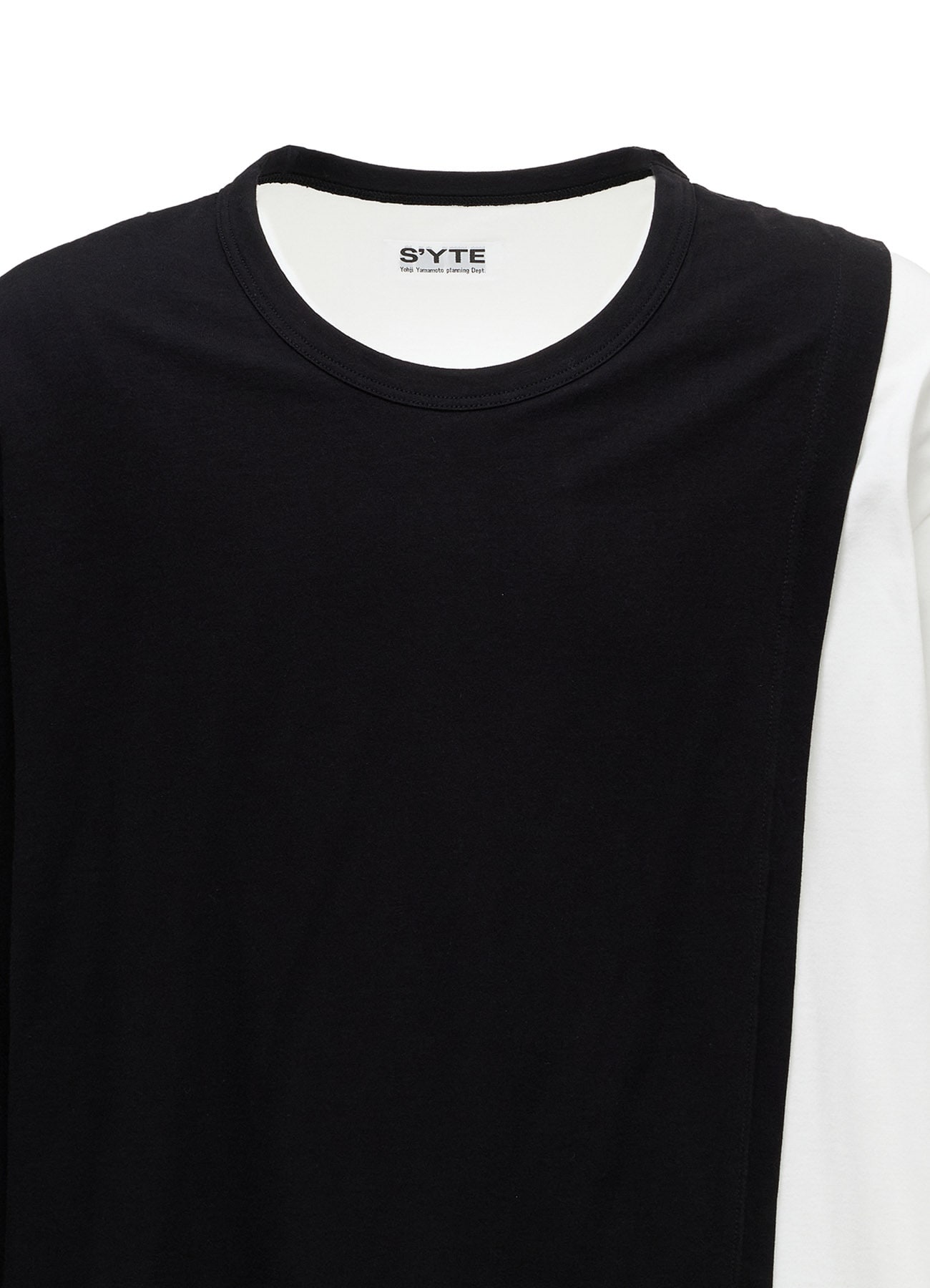 COTTON JERSEY FABRIC LAYERED T-SHIRT