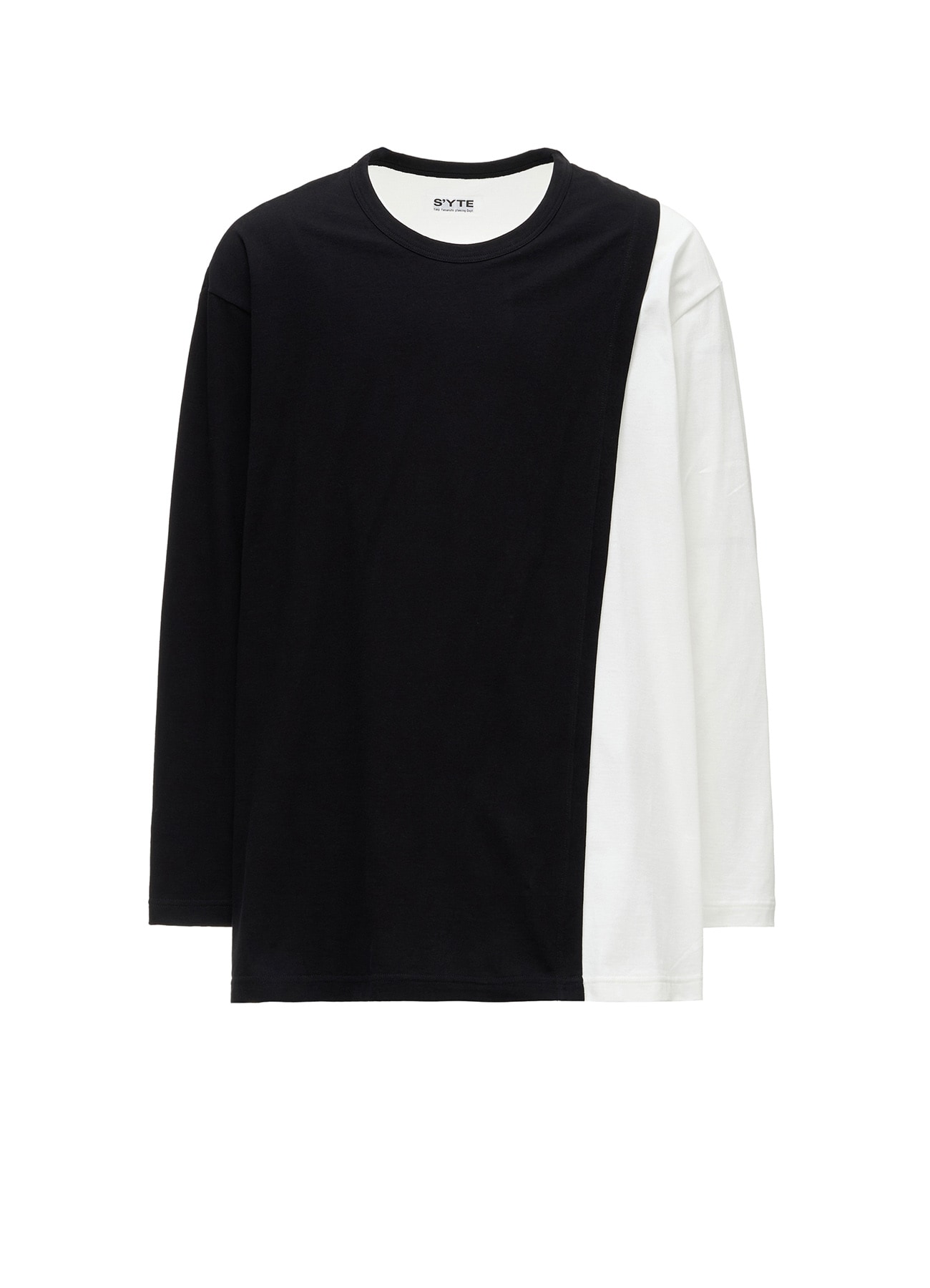 COTTON JERSEY FABRIC LAYERED T-SHIRT