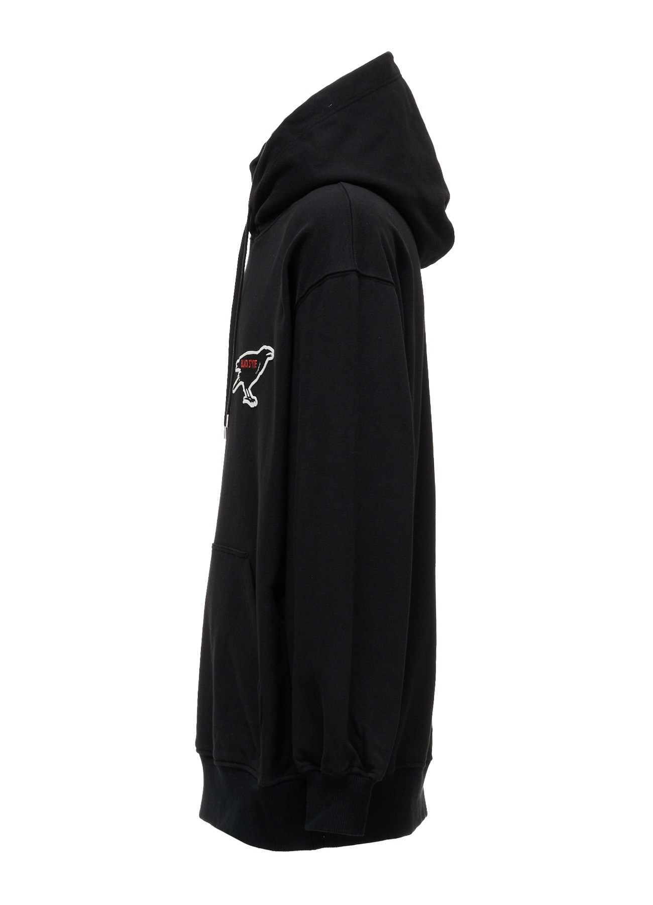 30/10  COTTON GAUZE FLEECE CROW PATCH HOODIE PULLOVER