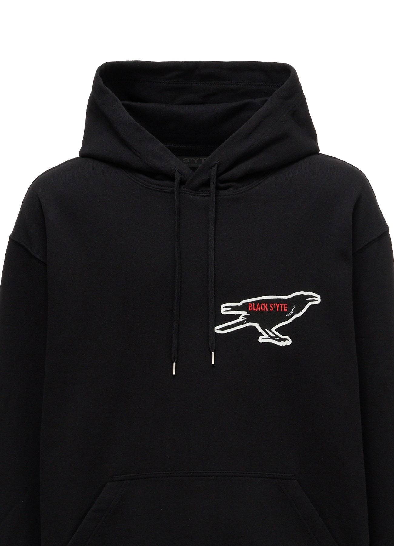 30/10  COTTON GAUZE FLEECE CROW PATCH HOODIE PULLOVER