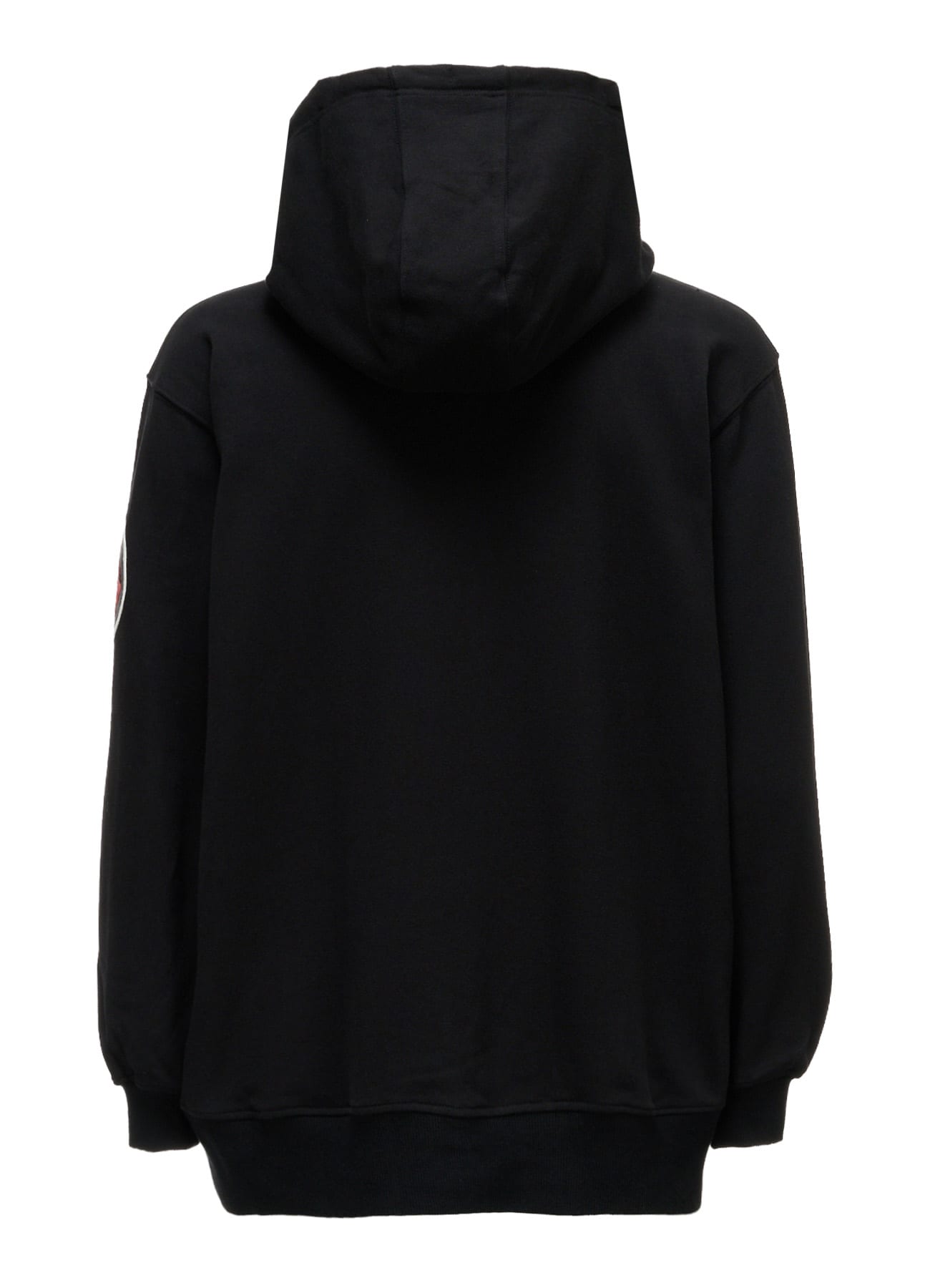 30/10  COTTON GAUZE FLEECE ROSE PATCH ZIP-UP HOODIE