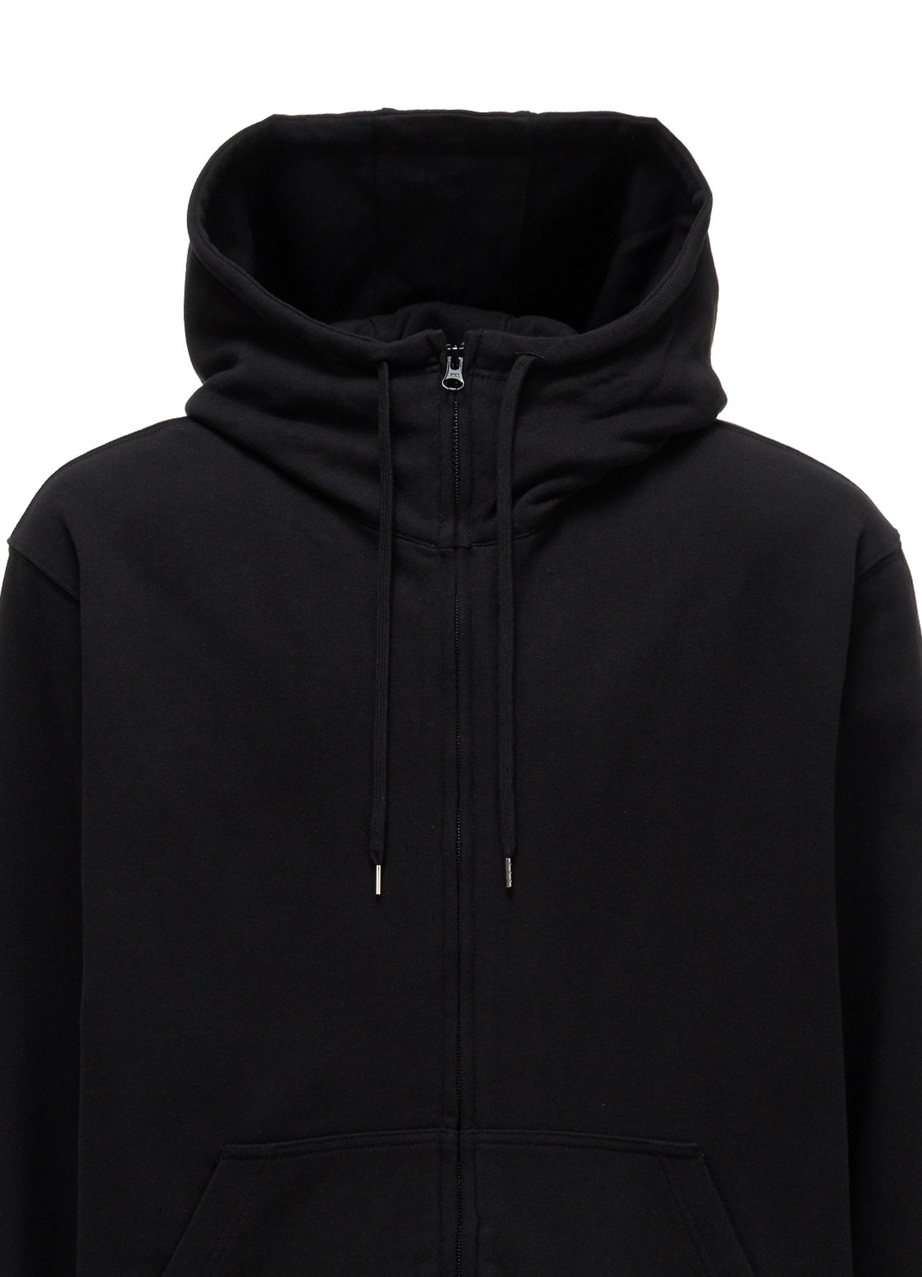 30/10  COTTON GAUZE FLEECE ROSE PATCH ZIP-UP HOODIE