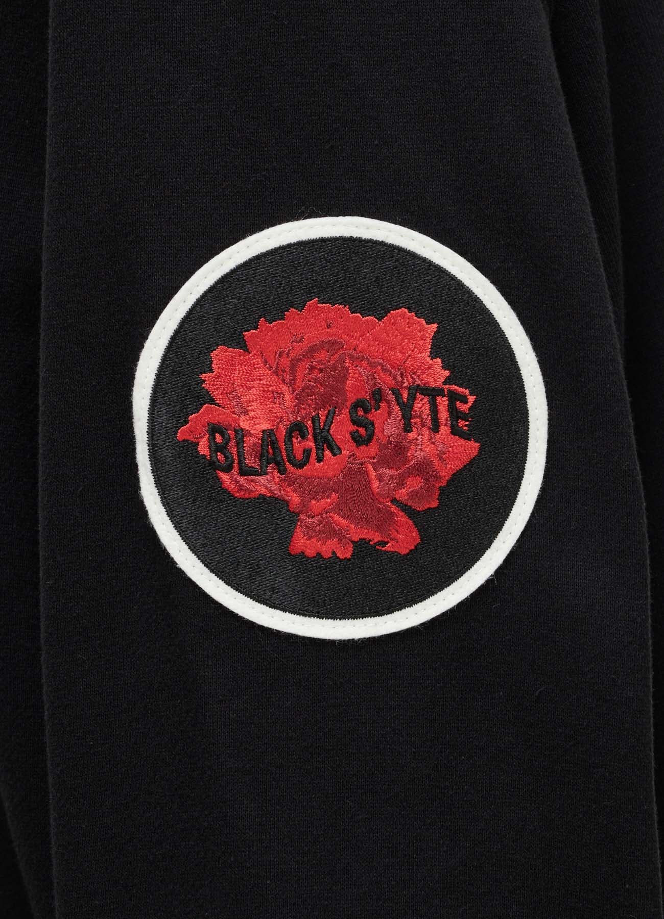 30/10  COTTON GAUZE FLEECE ROSE PATCH ZIP-UP HOODIE