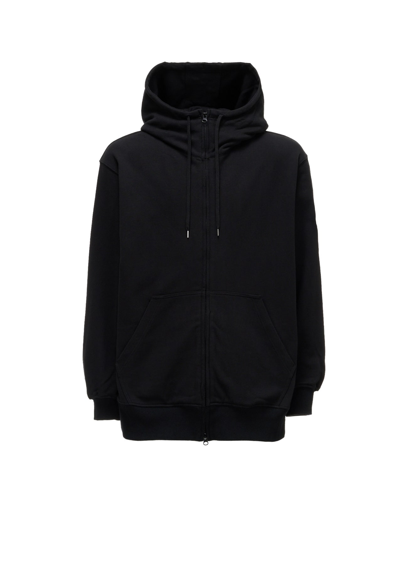30/10  COTTON GAUZE FLEECE ROSE PATCH ZIP-UP HOODIE
