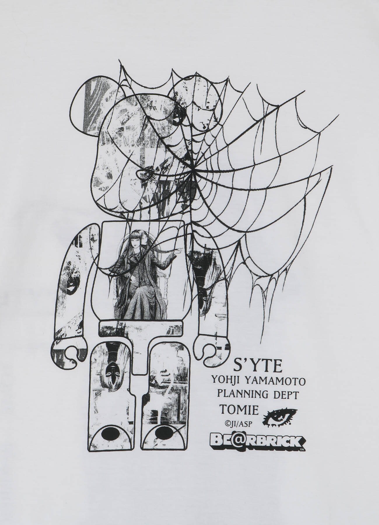 9 1 12 00発売 Be Rbrick Junji Ito Tomie Wearing Yohji Yamamoto Lace Up Dress T Shirt L White S Yte The Shop Yohji Yamamoto