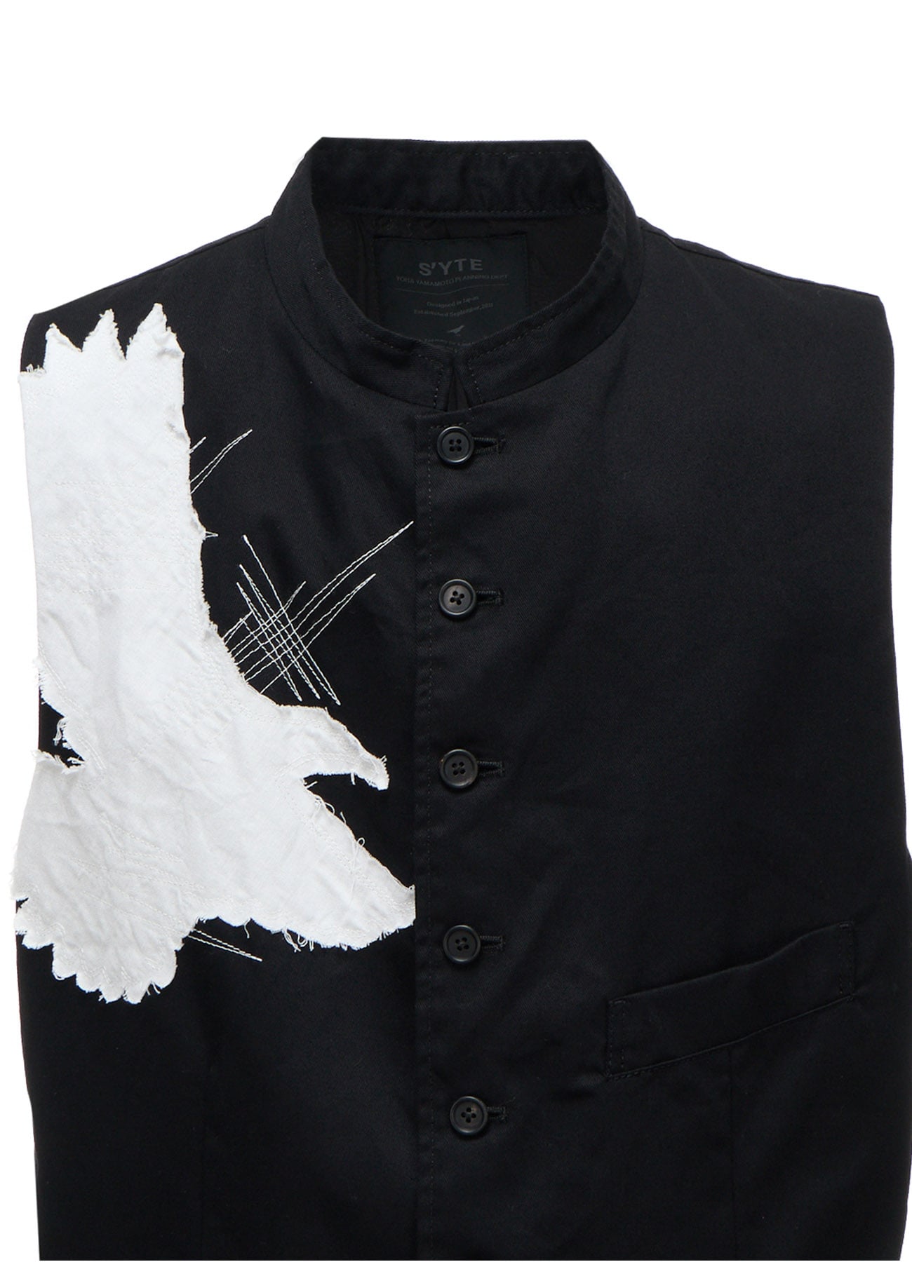 20/COTTON TWILL CROW PATCH VEST