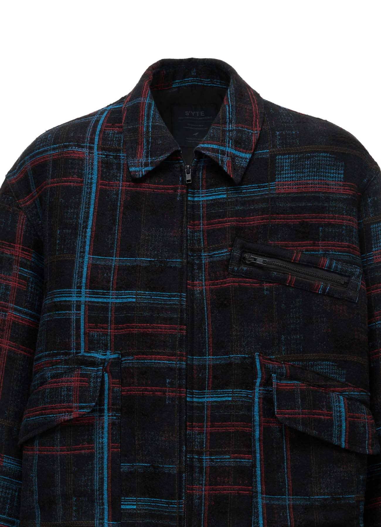 CHECK JACQUARD ELBOW PATCHES BLOUSON