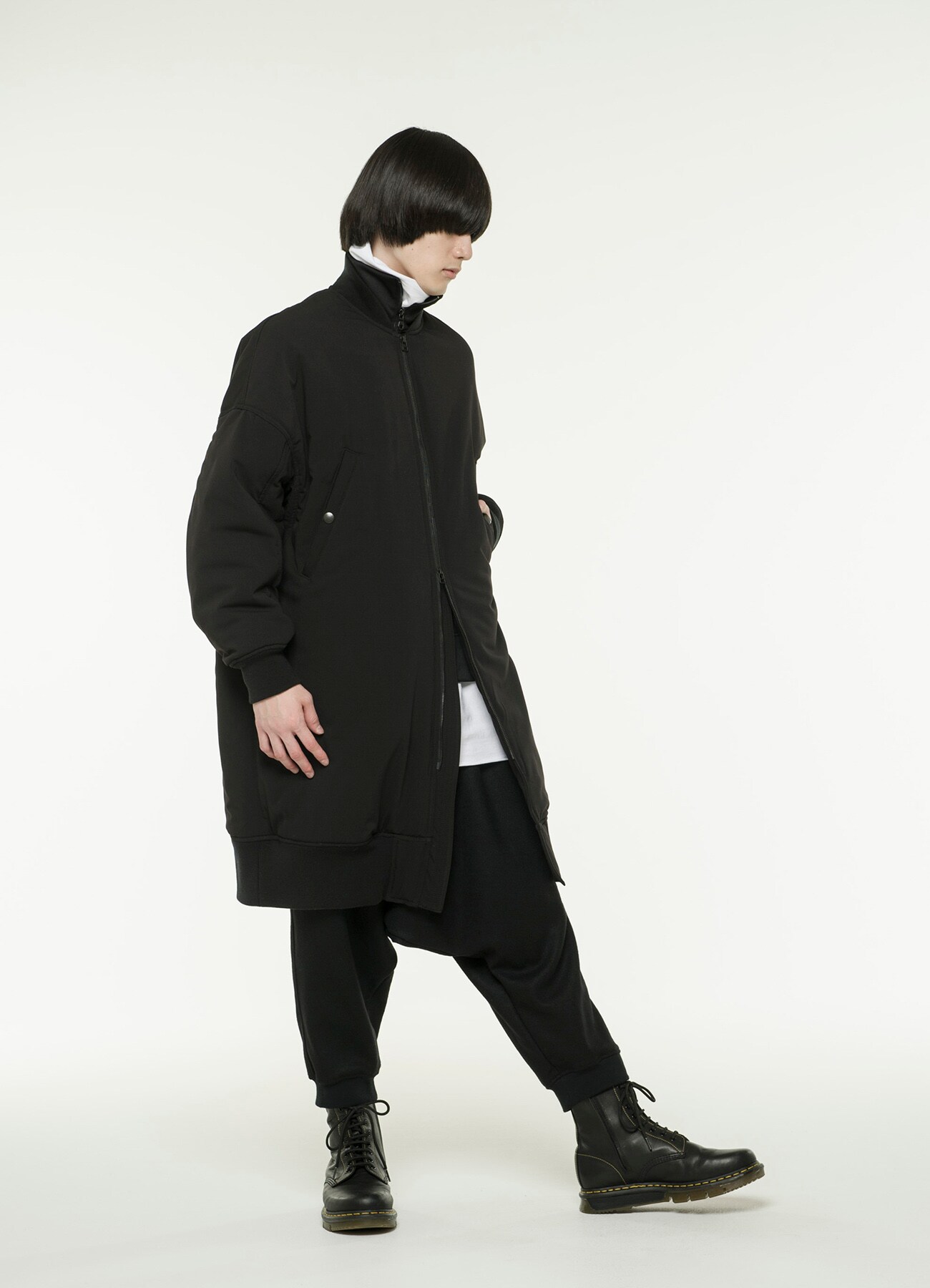 Pe Rayon Gabardine Stretch Padding Big Long Ma 1 M Black S Yte The Shop Yohji Yamamoto