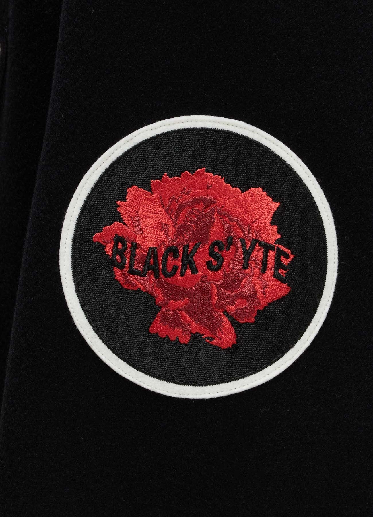 WOOL/CASHMERE PATCH BOMBER JACKET