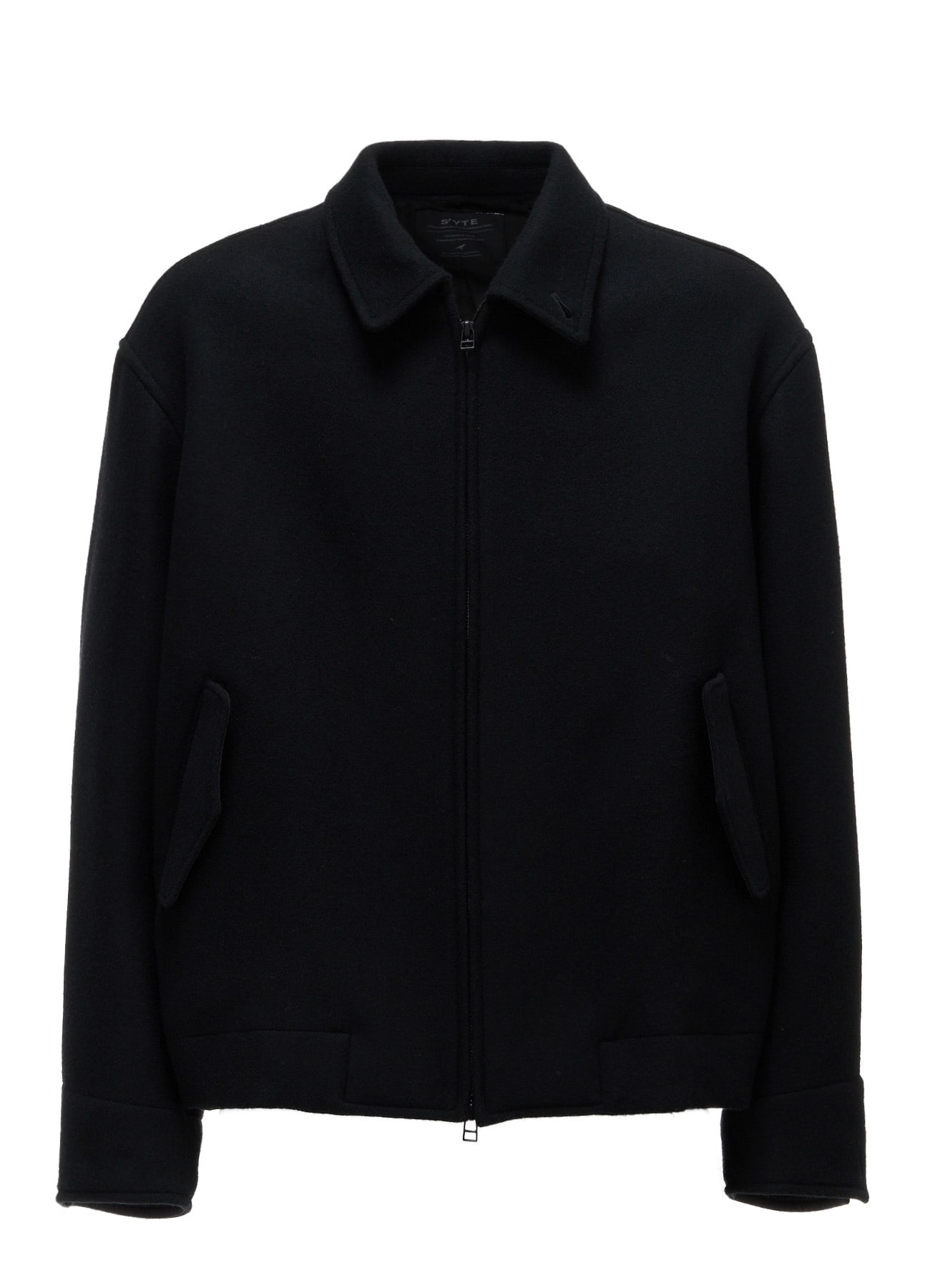 WOOL NYLON ZIP-UP BLOUSON