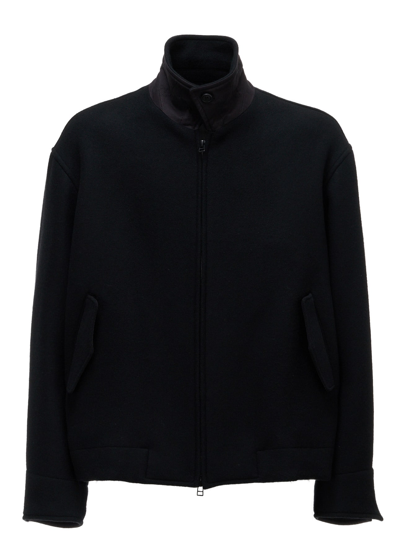 WOOL NYLON ZIP-UP BLOUSON