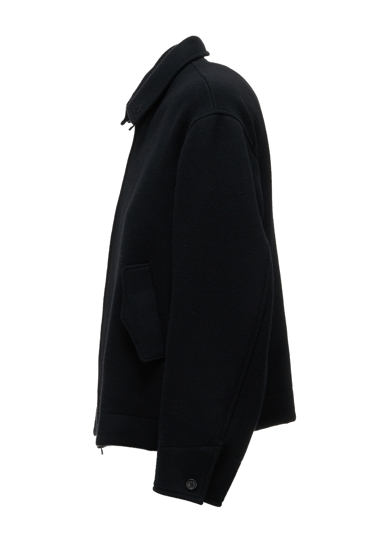 WOOL NYLON ZIP-UP BLOUSON