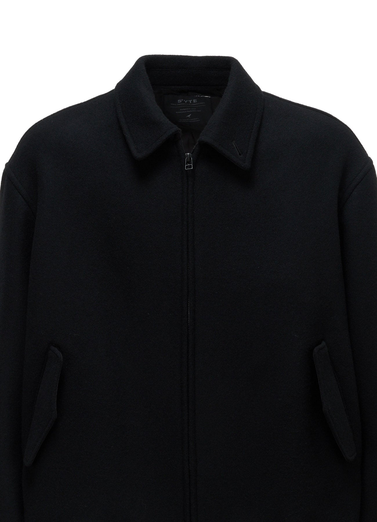 WOOL NYLON ZIP-UP BLOUSON