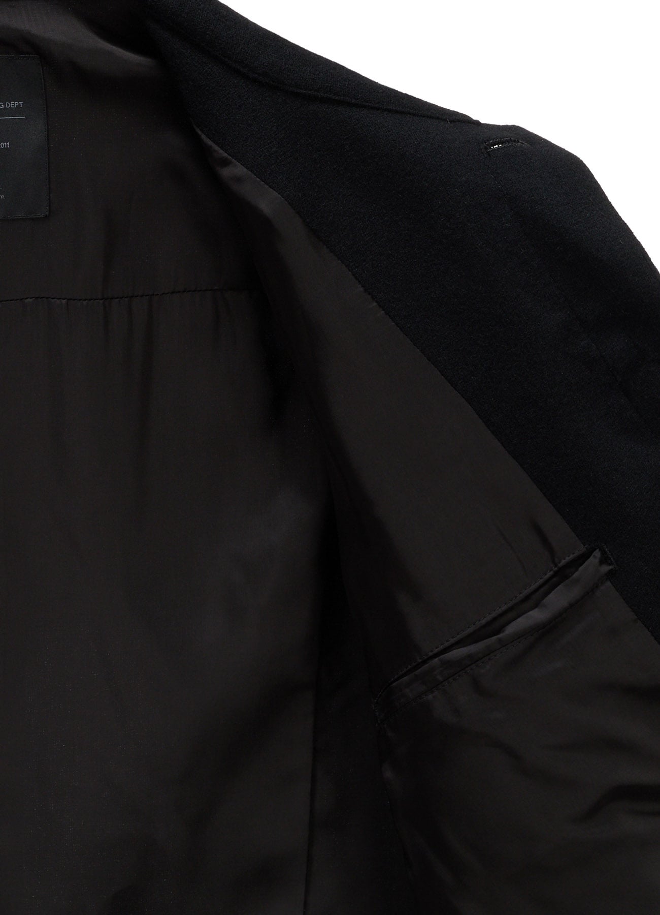 ECO WOOL PLAIN WEAVE BLOUSON WITH DECORATIVE STITCHING
